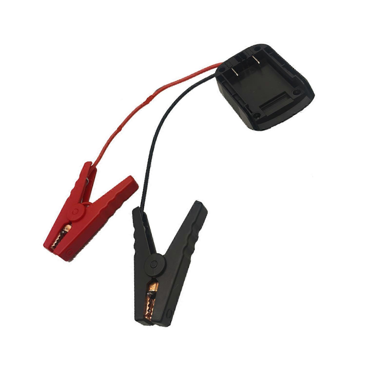 12V Transfer Adapters Enables Tool Battery Conversion To Automotive Jump Starters With Secure Alligators Clips Multicolor