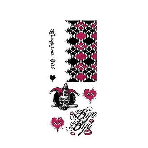 Fiestas Guirca Dangerous Harlequin Temporary Tattoo