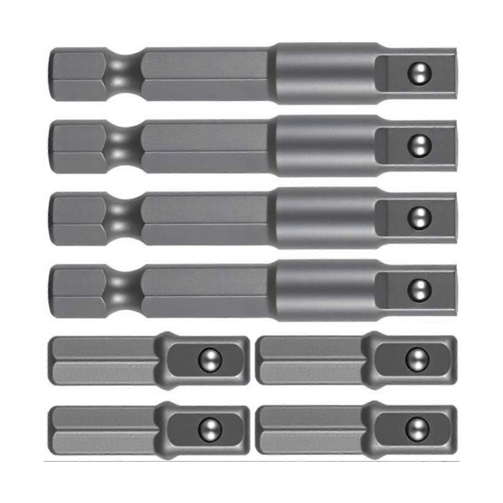 Multiple Functional Hexagonal to Square Bit Conversion Set Spring Filled Holding Mechanism Ergonomic Tool Addition Set Multicolor