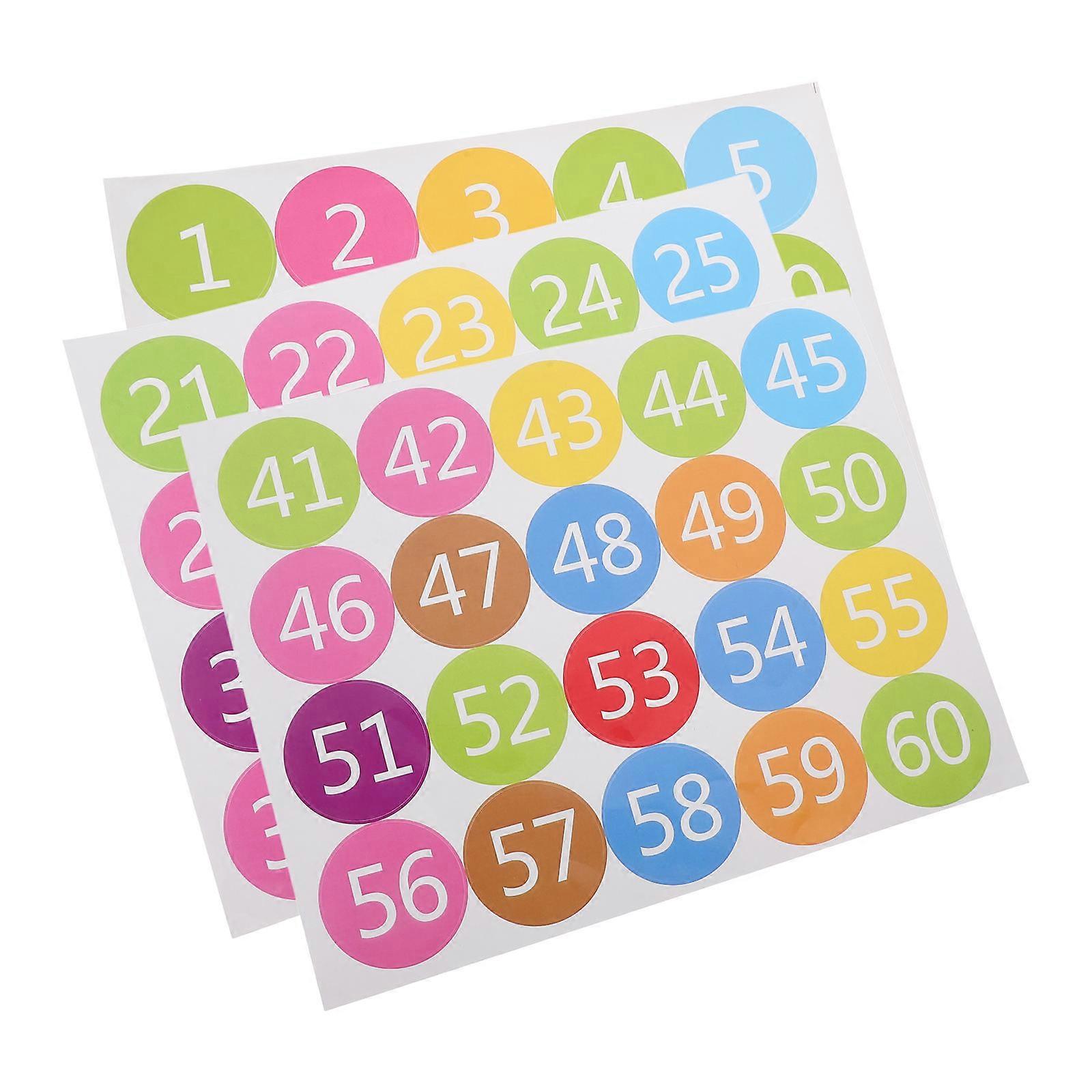 Assorted Color Planner Sticker Sheets For Identifying Dates In Classrooms And Cafes Round 3 Sheets