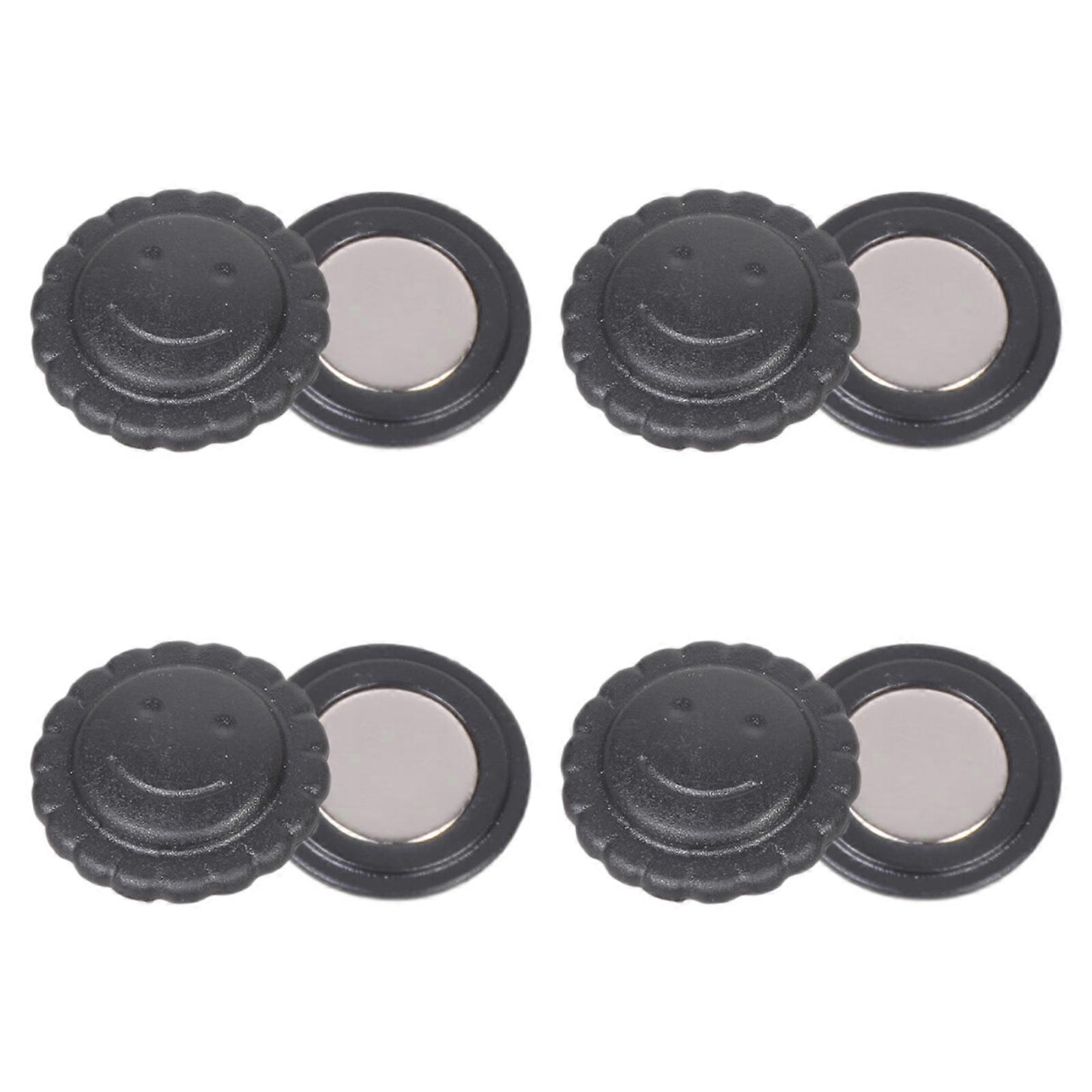 4 Pairs Reusable Magnetic Bib Holder Secure Adhesion Gentle On Fabric Compact Carry For Athletic Competition Multicolor