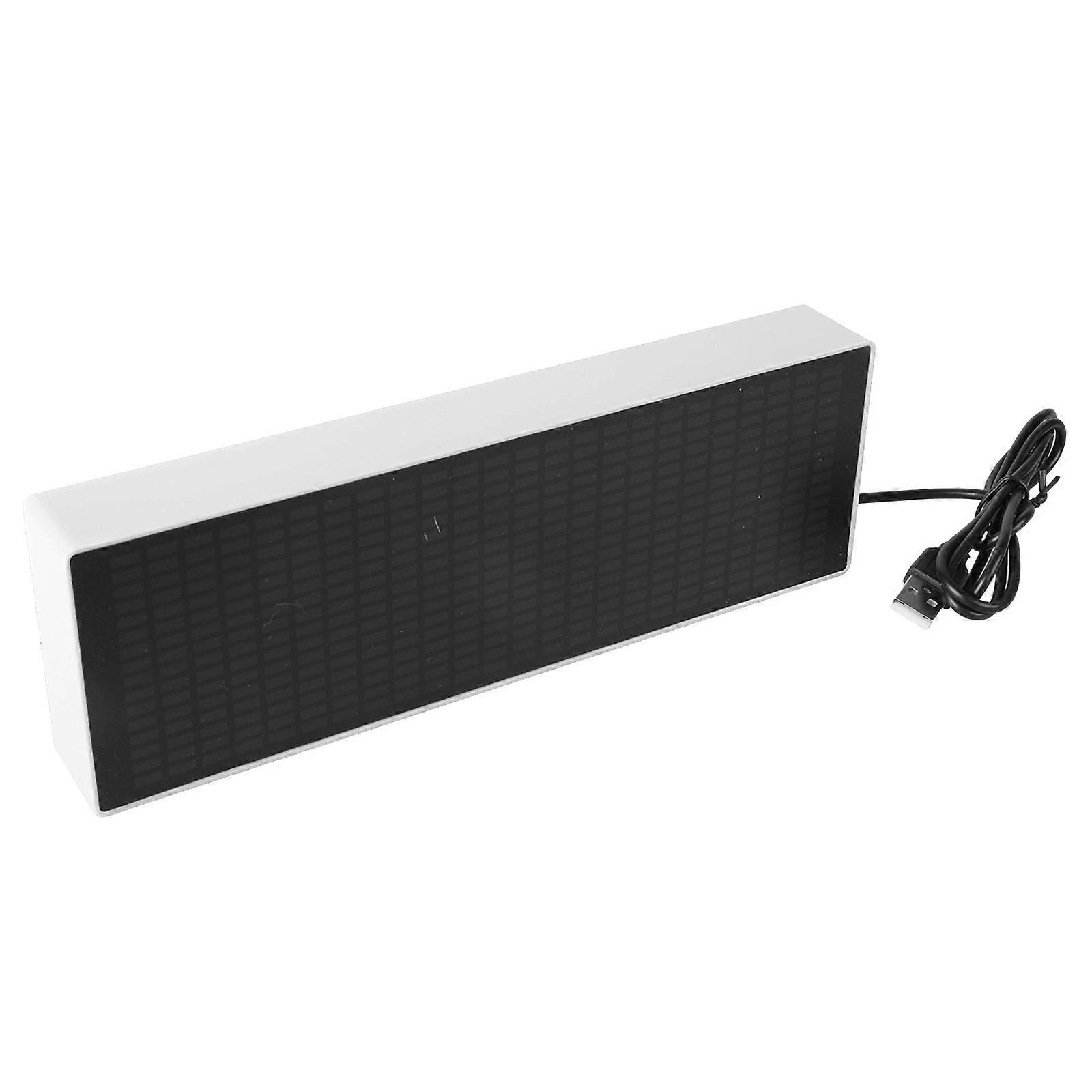 USB Power Voice Sensors Pickup Analyzers with Clock Music Spectrum Display 20 Dynamic Effects 1624 Segment Rhythm Light  White