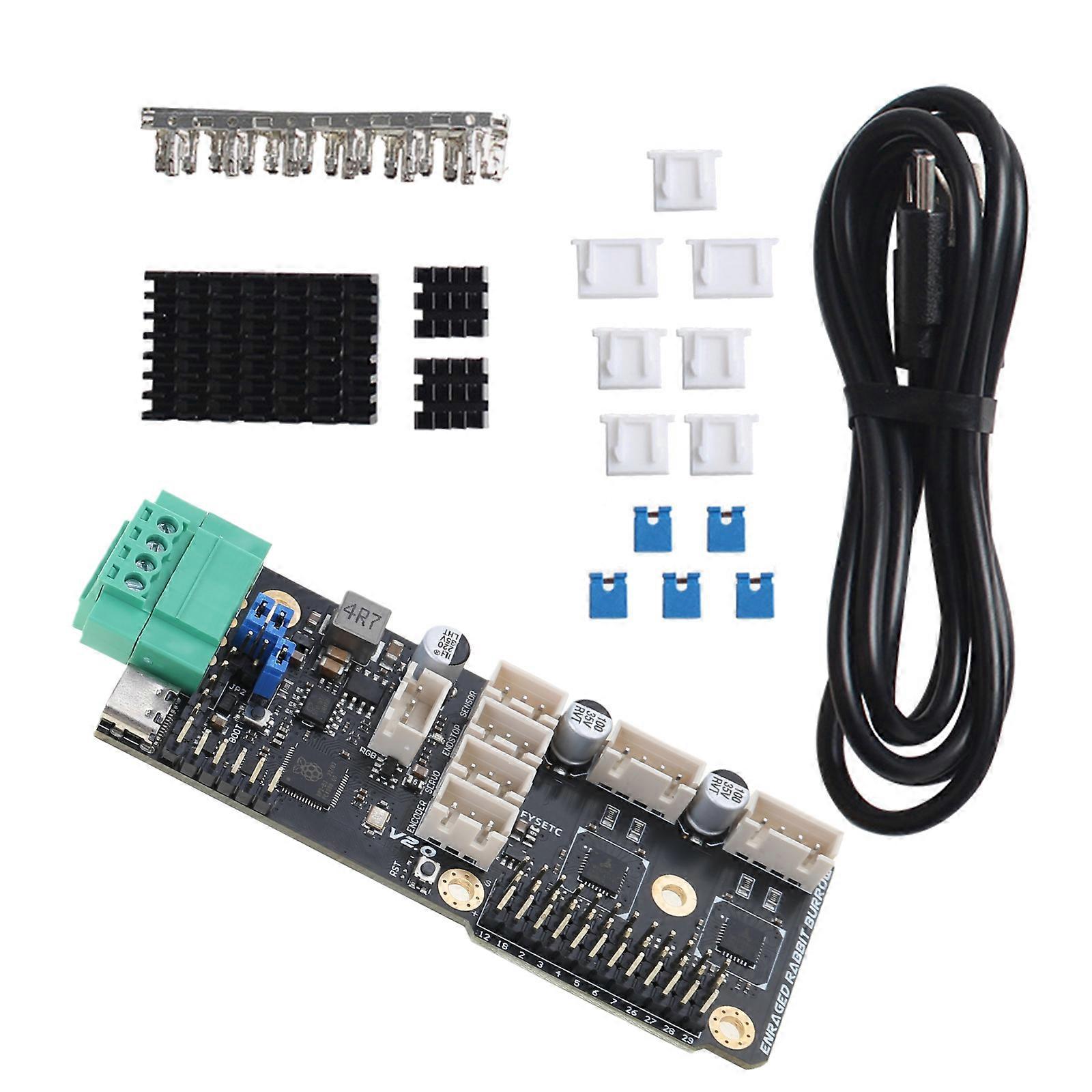 ERB V2.0 Multicolor Mainboard Kit RP2040 TMC2209 with CANBUS Interfaces Card For ERCF 2.0 Enraged Burrow Multicolor