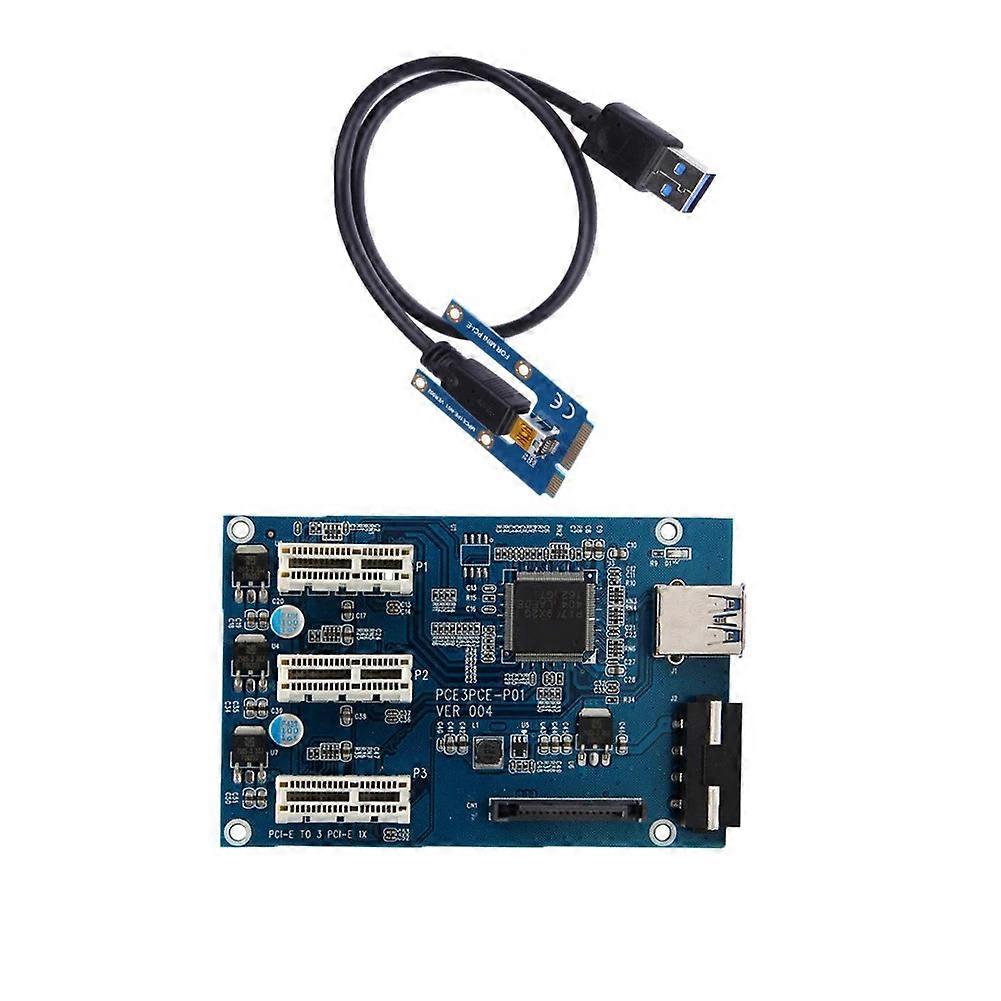 High Speed Mini PCIe to 3 PCIe Converter Easily Connect Multiple PCIe Devices Easily with a Small PCIe Converter Multicolor