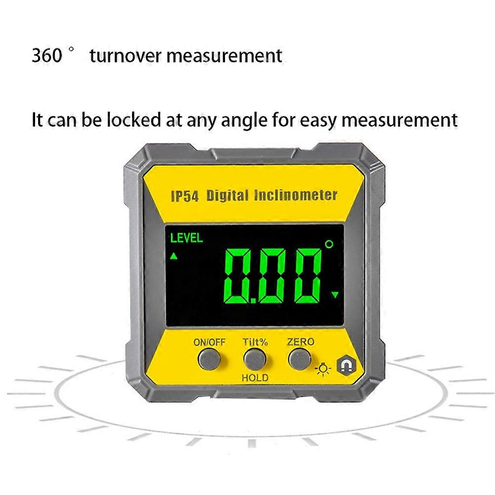IP54 4X90 degree Digital Inclinometer Angle Protractor Backlight Protractor Slope Meter Magnetic Electronic Goniometer