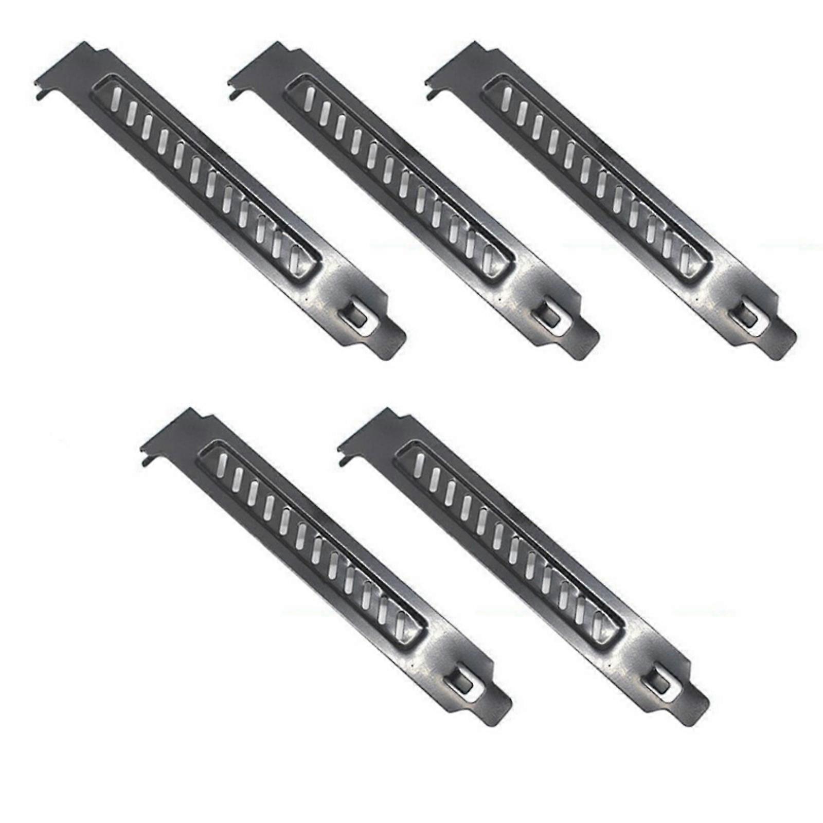 Lot de 5 caches pour slots PCI en acier allié, pour une gestion thermique efficace et un aspect esthétique du boîtier PC. Filtre à poussière et plaque de ventilation noirs.