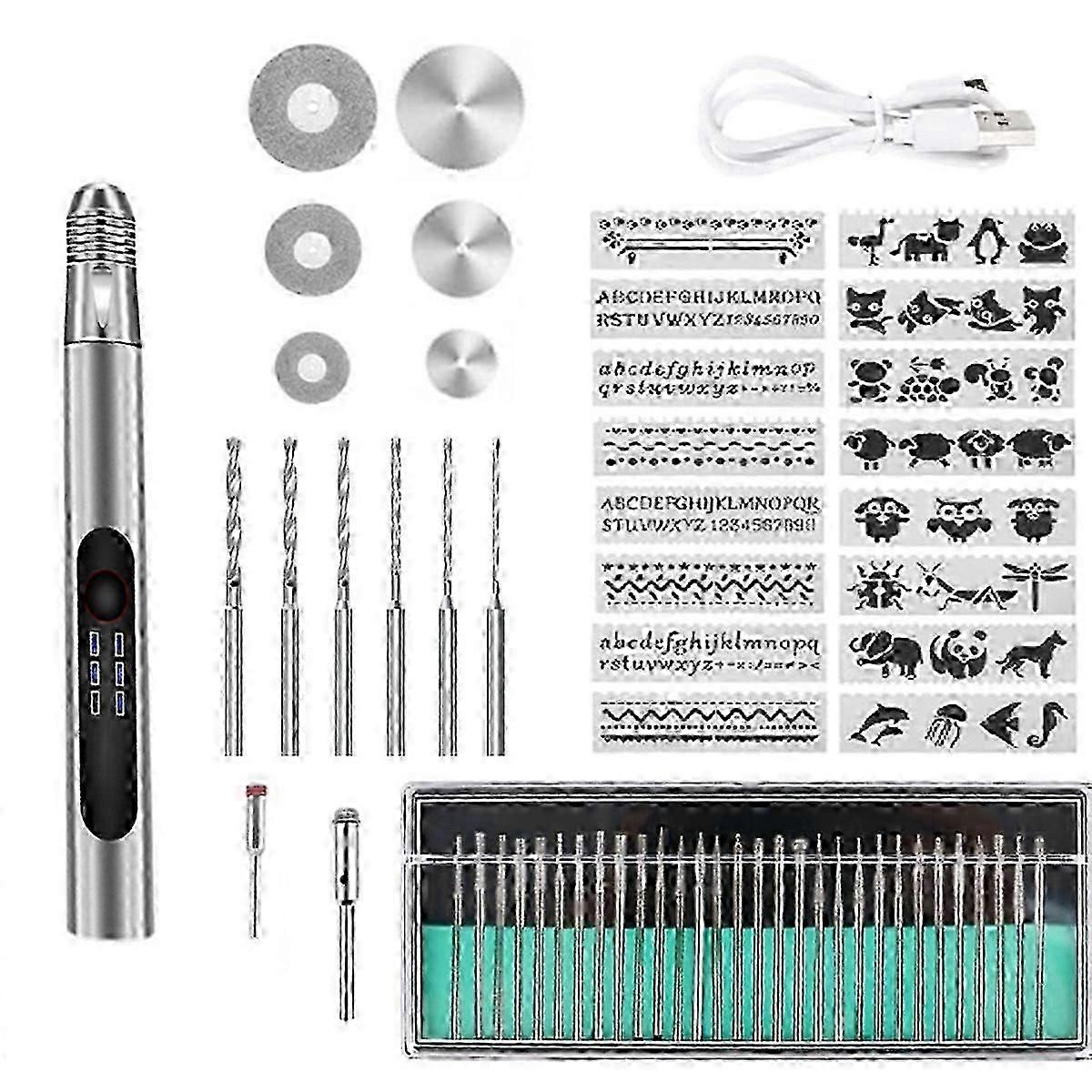 Cordless Engraving Pen Customizer Kit for All Materials