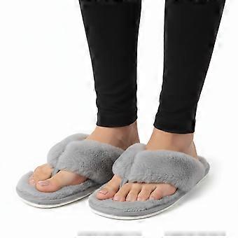 A2Z Damen Damen Streifen Flip Flop Hausschuhe mit Memory Foam Zehenstütze Hausschuhe