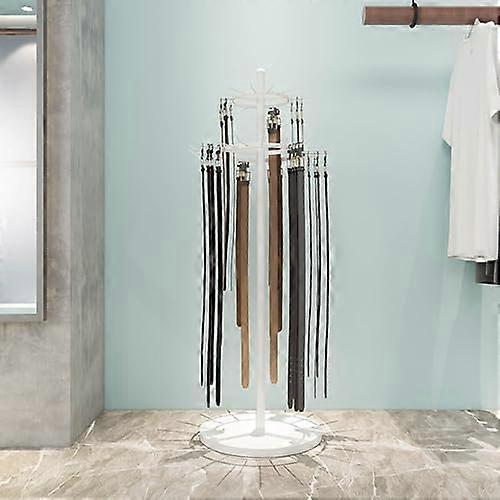 Metal Tie and Belt Display Stand with Scarf Holder and Wallet Rack for Home or Retail Storage