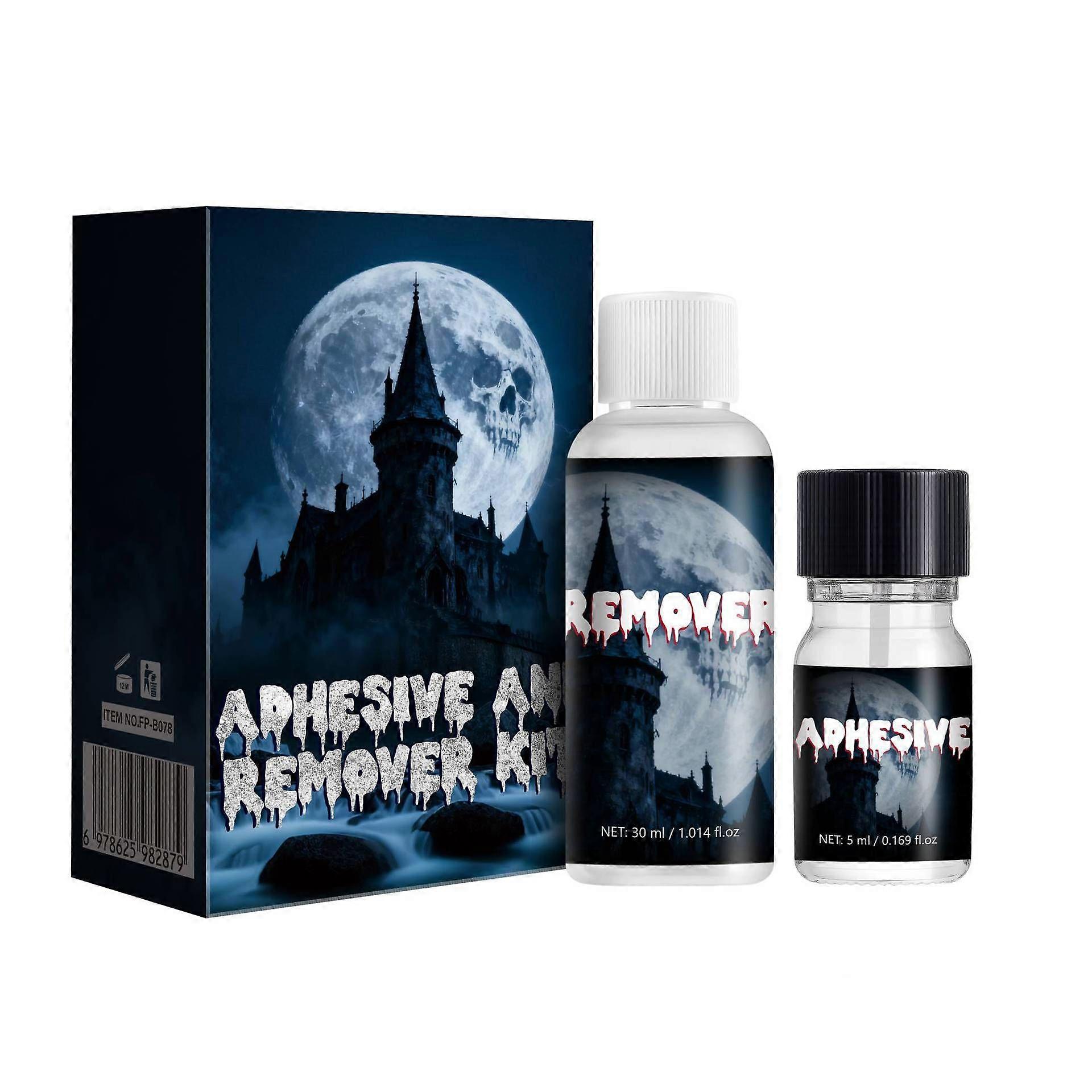 Adhesive & Remover Set (5ml Facial Glue + 30ml Remover) - Professional Bonding & Gentle Cleansing Kit | Skin-Friendly Formula, Easy Application & Resi