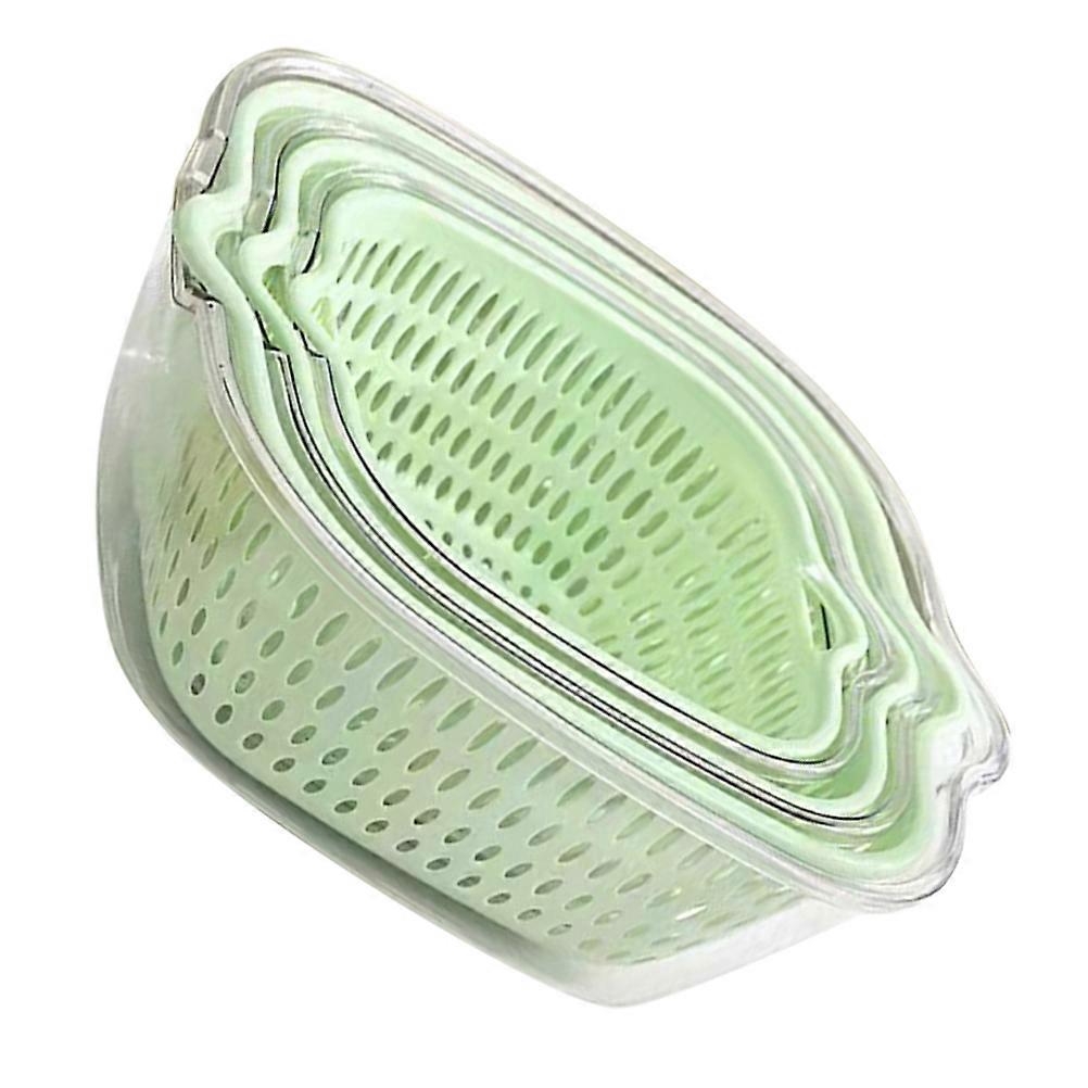 Washing Basket Multi Double Layer Vegetable Basket Set for Kitchen Use 1Set