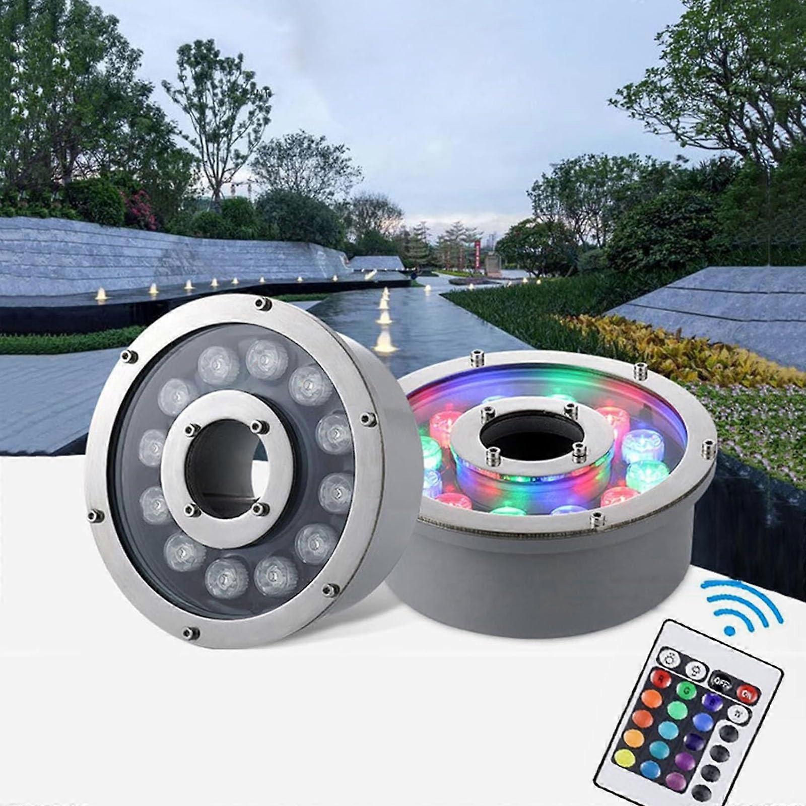 Underwater LED Pool Light RGB Color Changing IP68 Waterproof 12V Fountain Spotlight with Remote