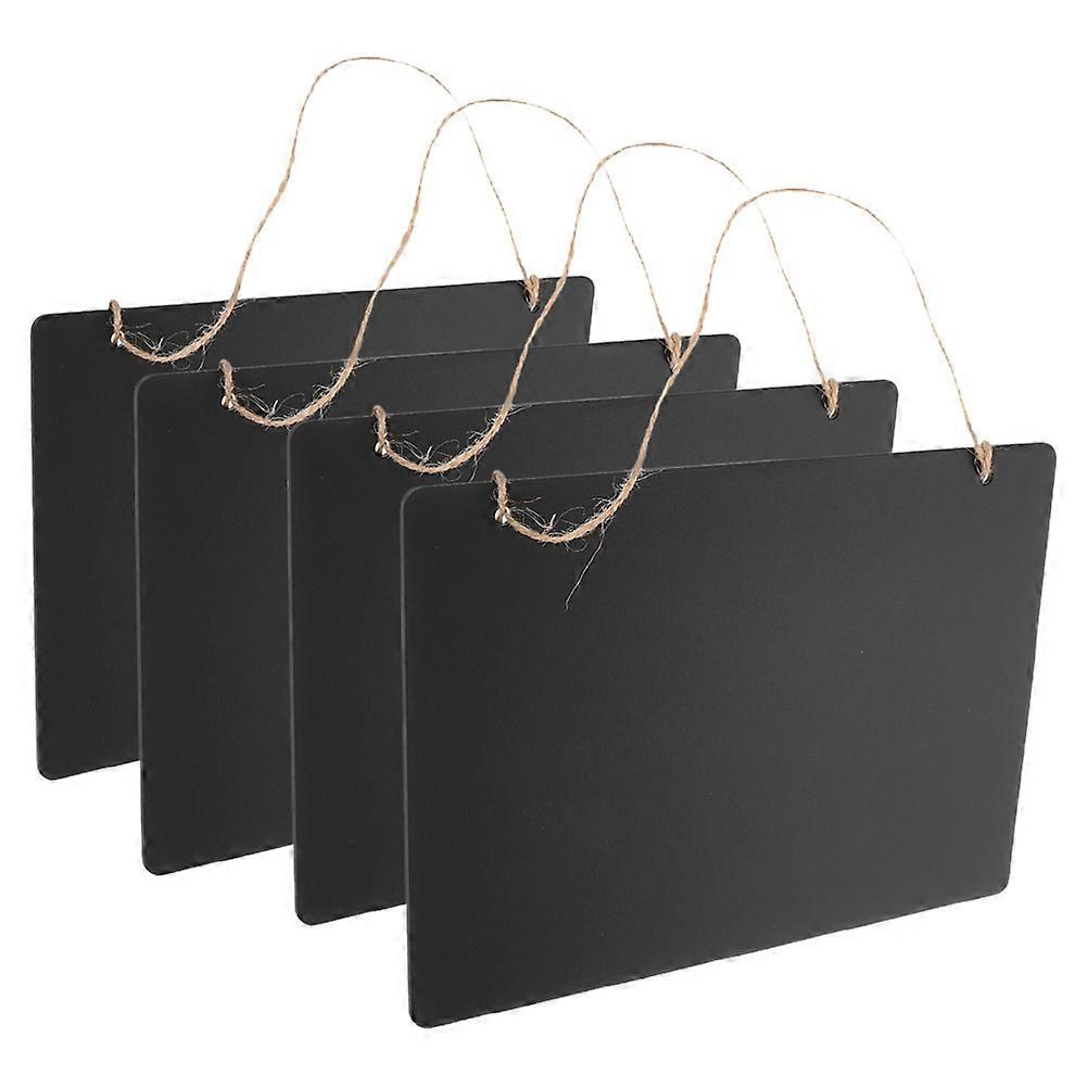 Wooden Hanging Chalkboard Double Sided Board for 4Pcs Set