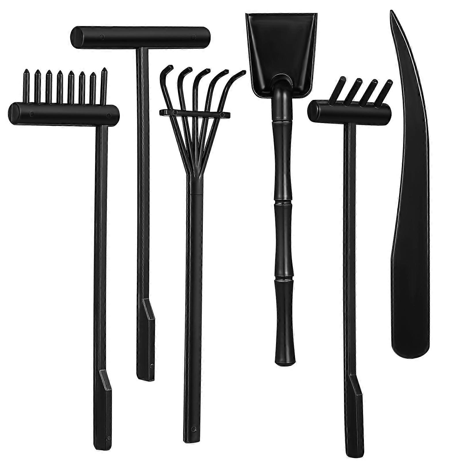 Rake Tools For Teahouse Decoration 30 Pcs Mini Garden Rake Lightweight Plastic Tools 15.5X5.5X0.8CM