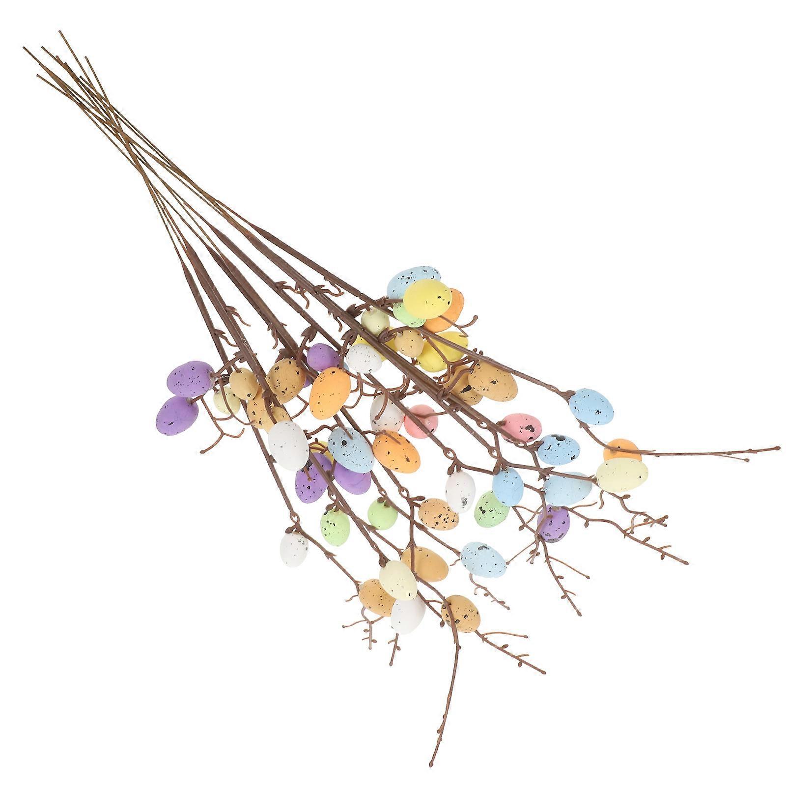 Easter Egg Branch Artificial Egg Picks for Easter Party Decoration 30Pcs