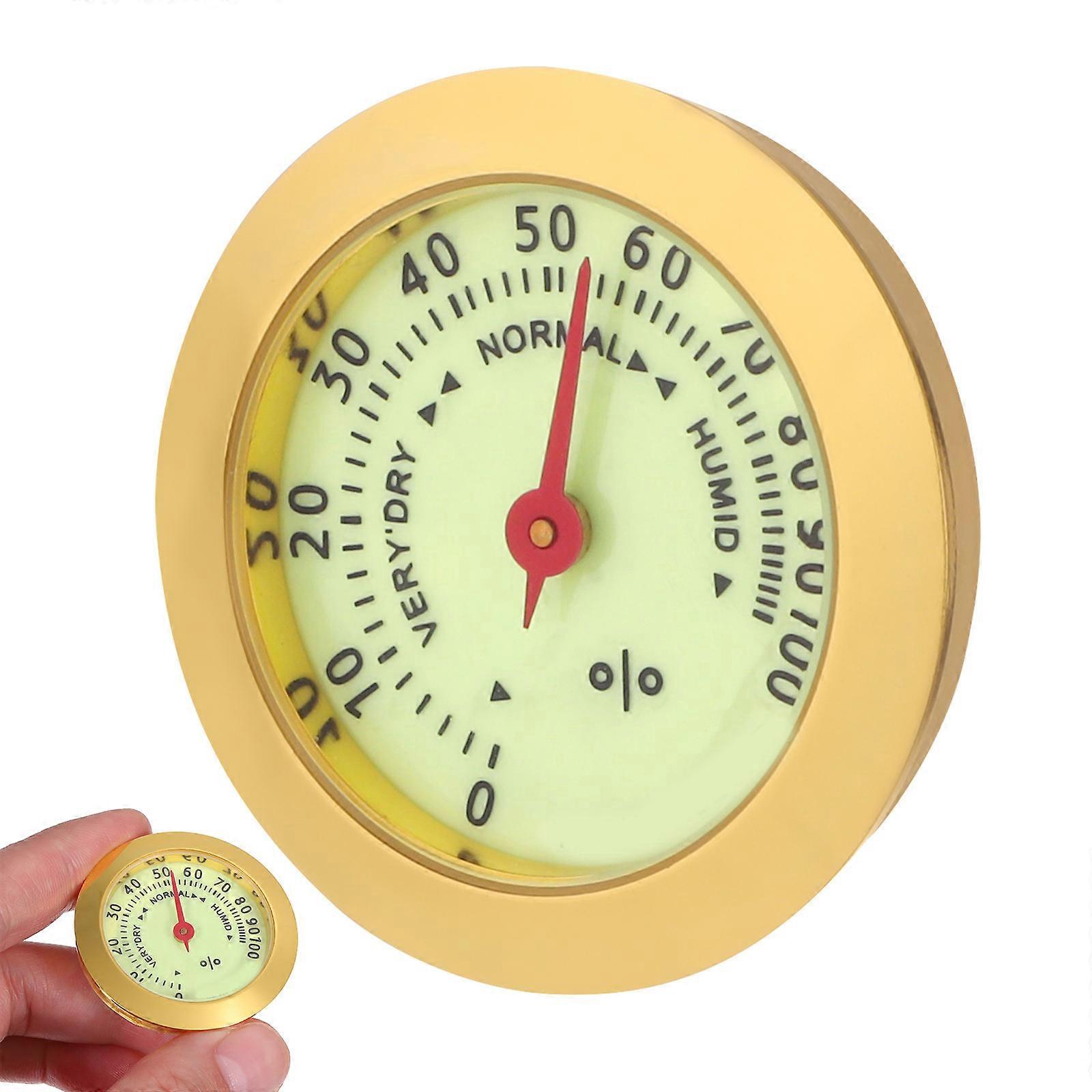 Mechanical Round Hygrometer for Cigar Humidor Accessory Compact