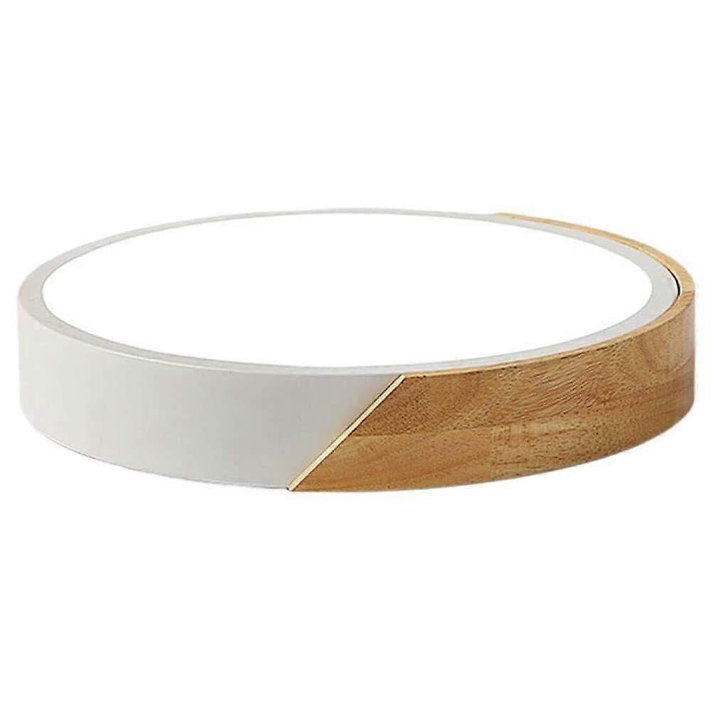 Dimmable LED Ceiling Light 3000K6000K with Remote, UltraThin Modern Lamp with Wood Accent 40cm