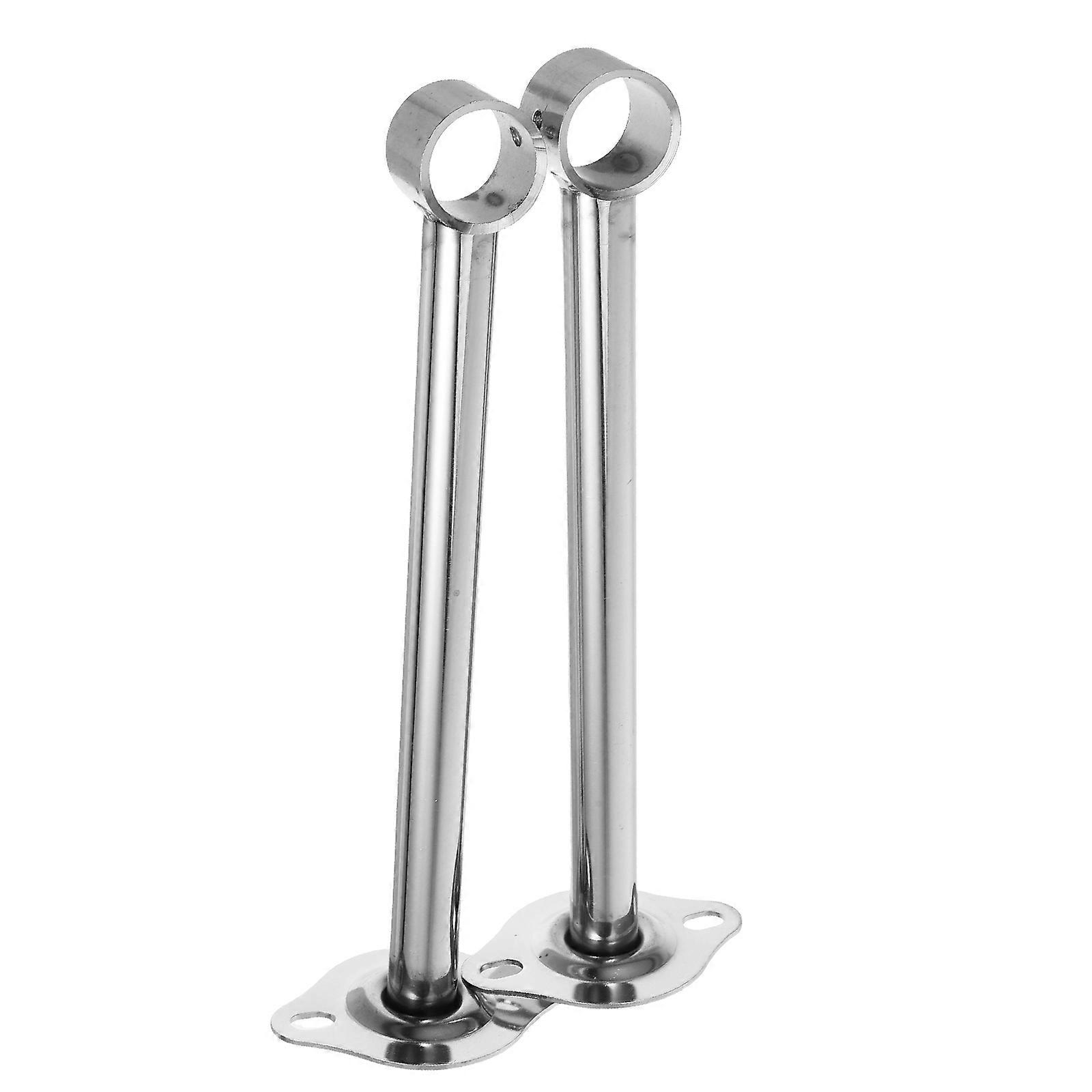 2Pcs Ceiling Mount Curtain Rod Bracket Made from Stainless Steel