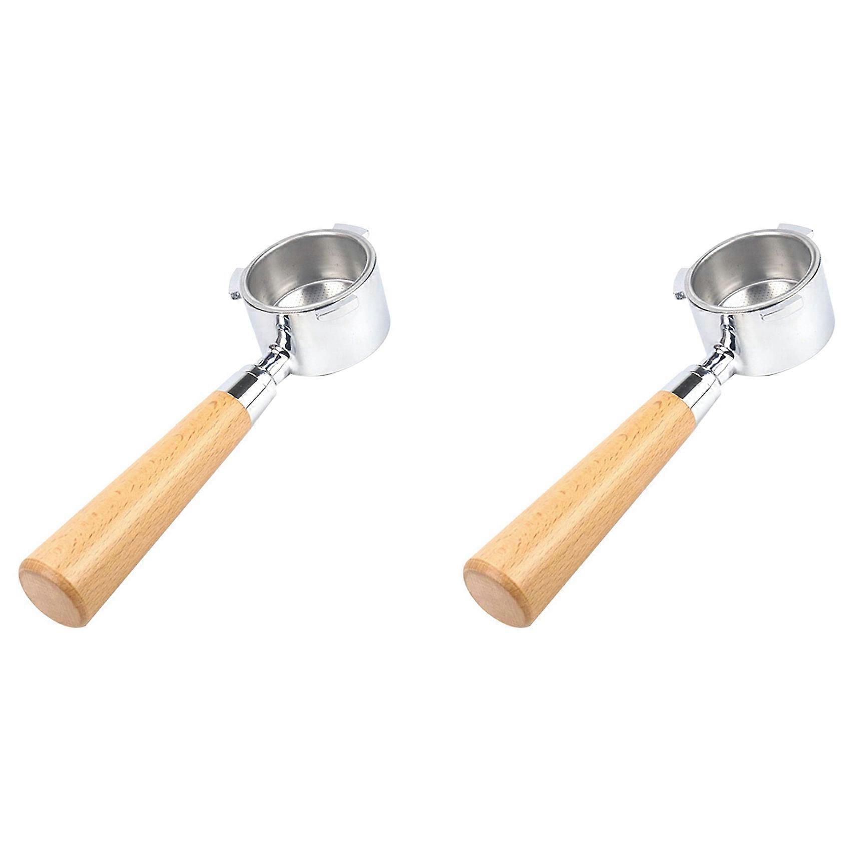 2pcs 51mm Coffee Bottomless Filter for Delonghi EC680 / EC685, Removable Bottomless Filter Holder with Filter Basket