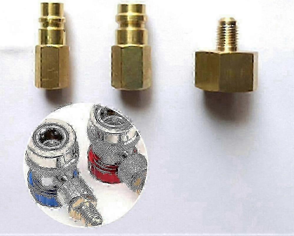 Refrigerant Bottle Adapter Set For R134a 1/4sae Thread W21.8 To 1/4sae--  A-V Edition 1212