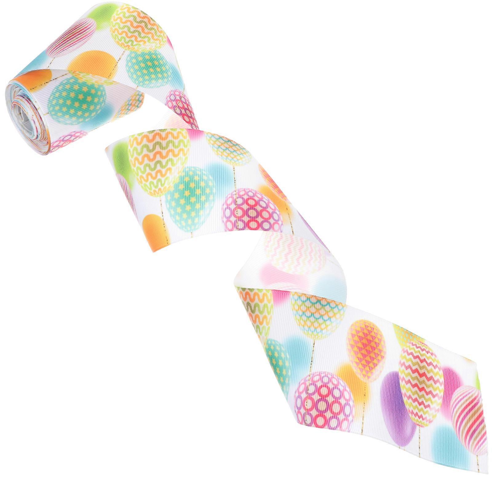 Easter Ribbon Polyester Gift Wrapping Ribbon for 1 Roll with Assorted Color