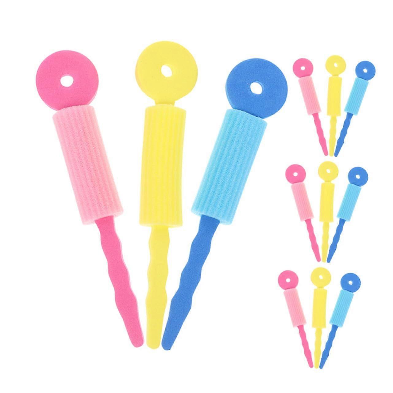 30pcs No Heat Hair Rollers for Medium Short Hair Soft Sponge Curlers for Natural Waves Styling