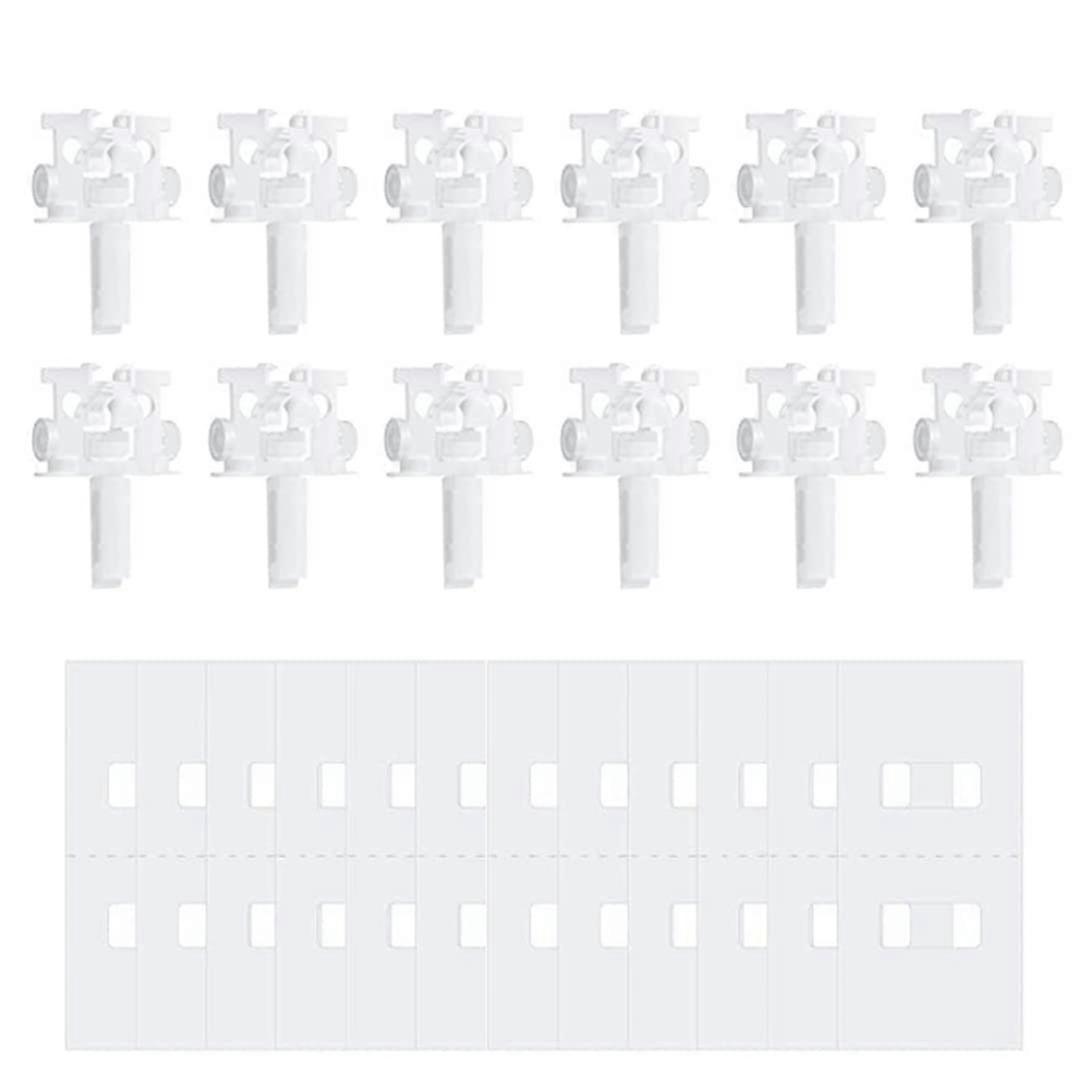 Vertical Blind  Kit with Carrier Stem and Slat Holder Tabs, Universal Fit, White Finish