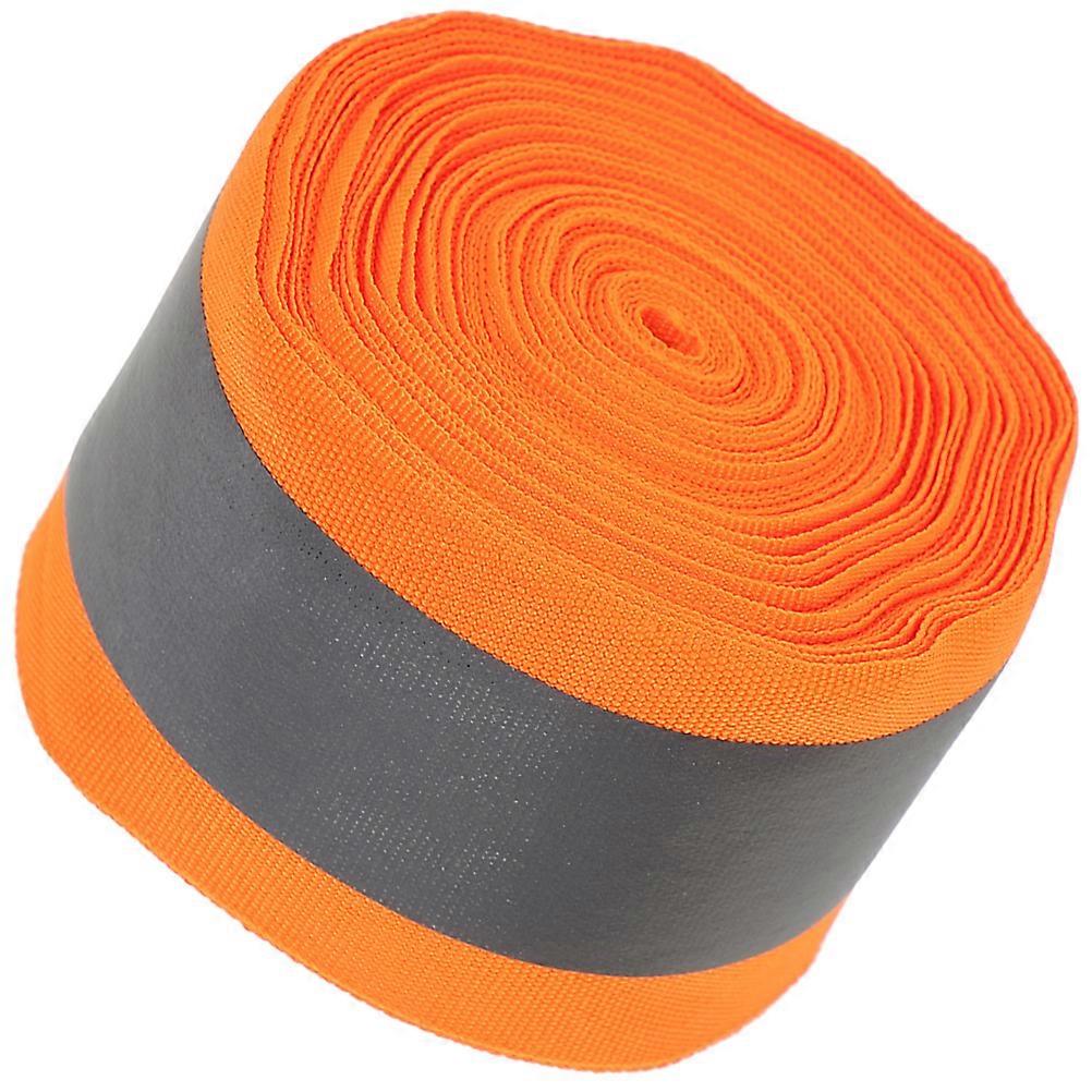 Fluorescent Reflective Fabric Strip for Warming Use 1 Roll Sew on Webbing