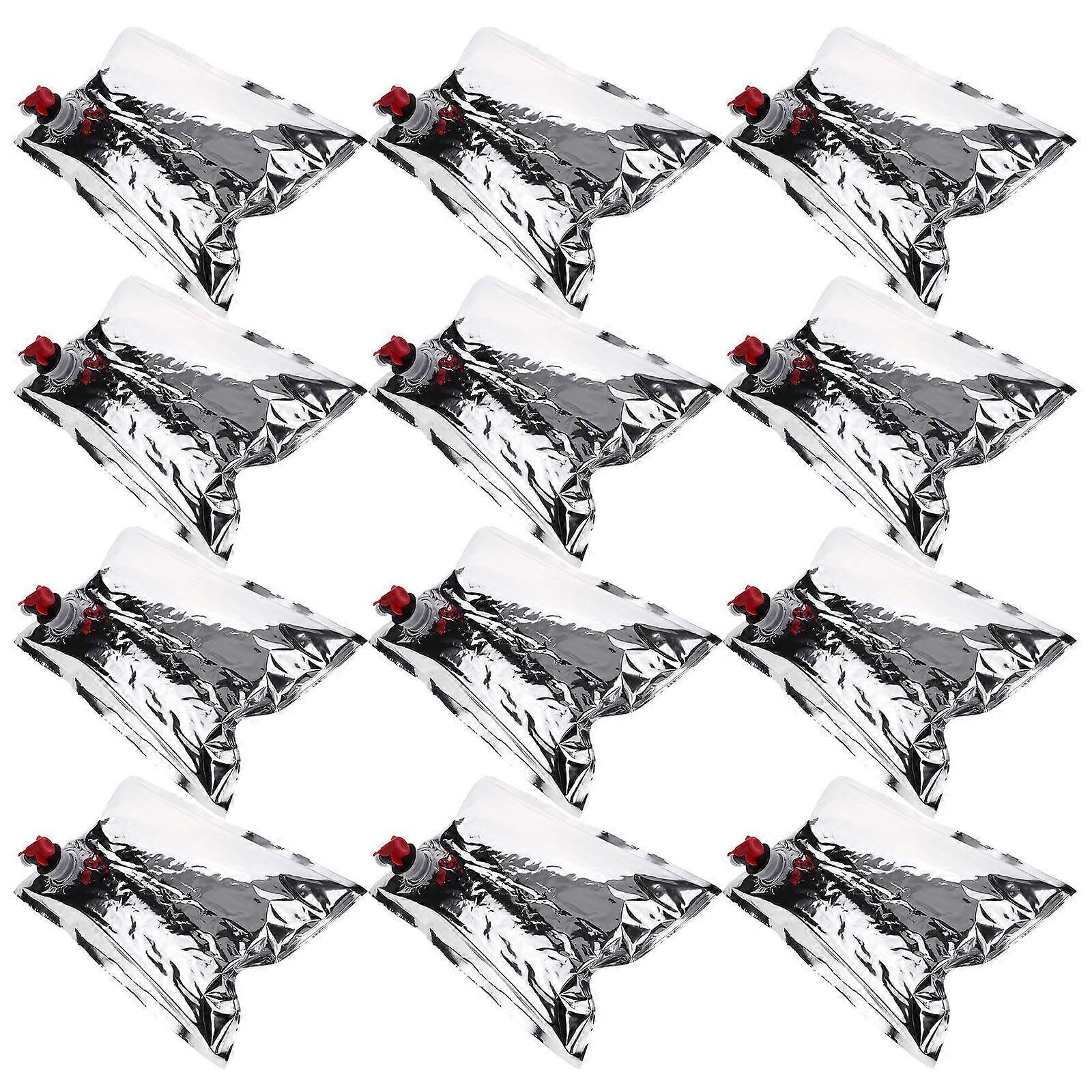 Wine Dispenser Bag Liquid Packaging for Storage 12Pcs with Spout