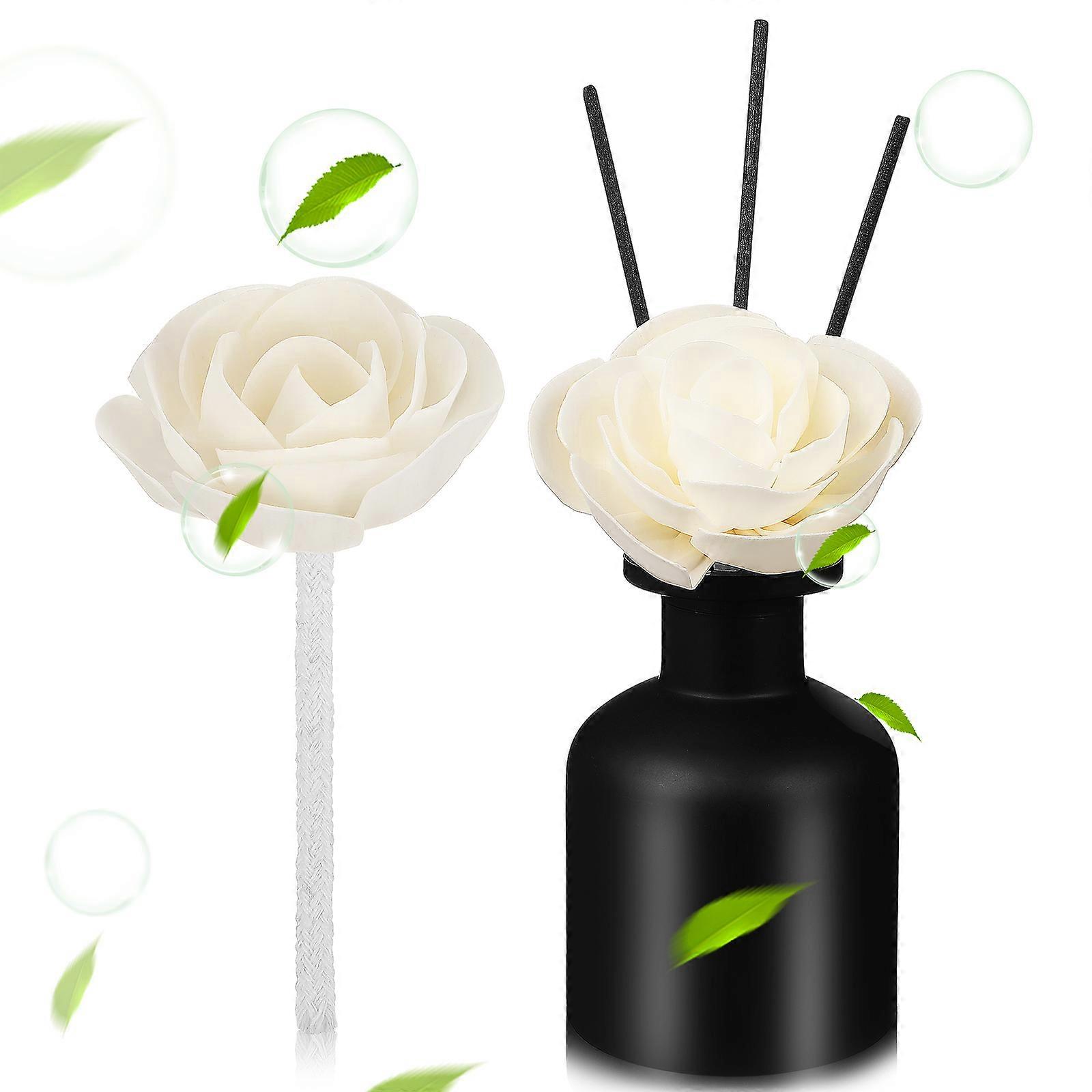 2Pcs Essential Oil Flower Diffuser Stick with Camellia Scent for Home