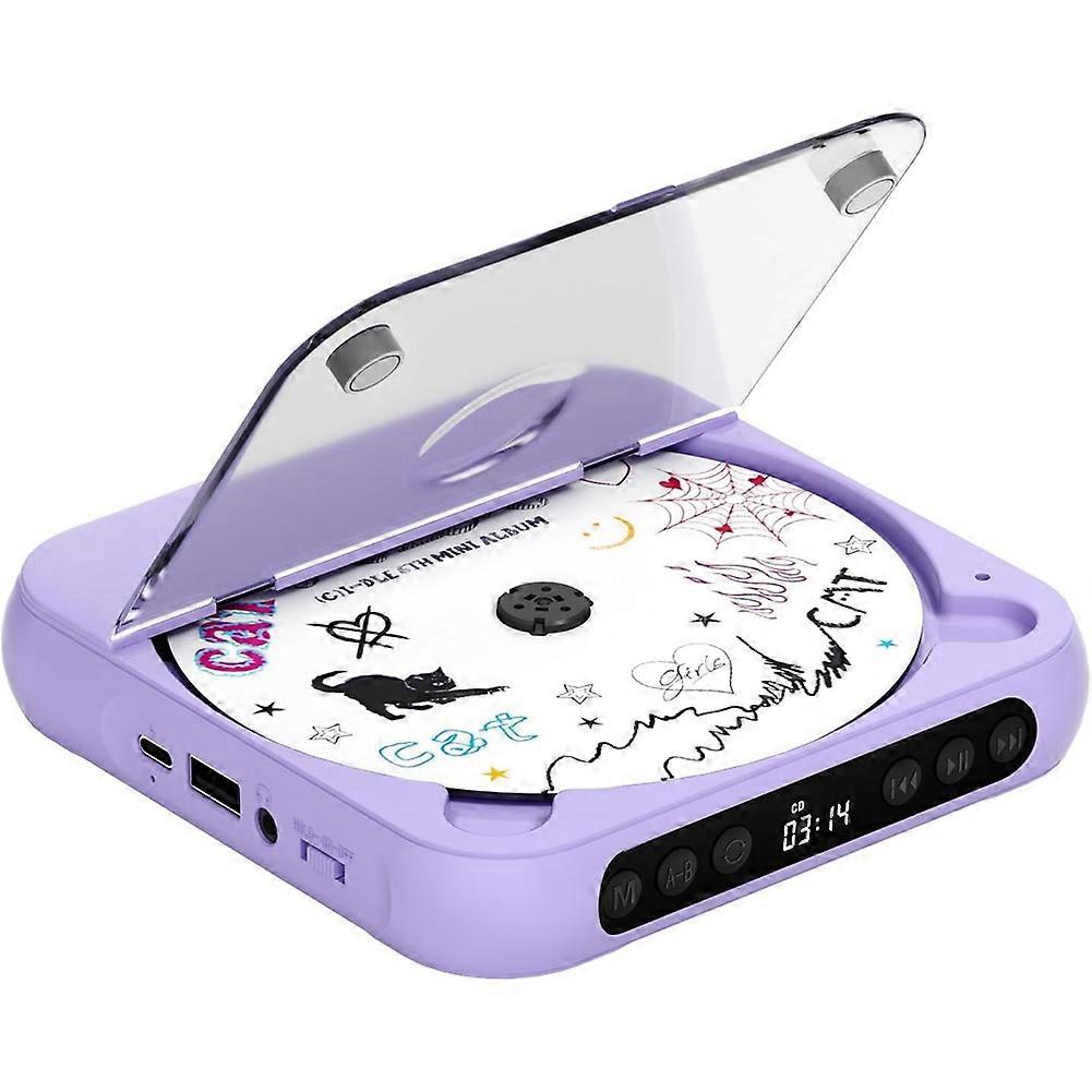 CD Player Portable with Dual Stereo Speakers, Rechargeable Portable CD Player with Bluetooth