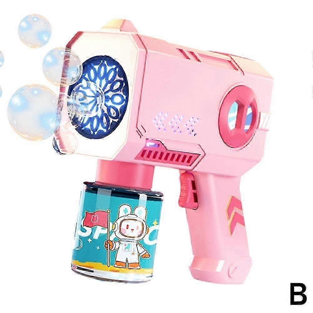Electric Bubble-Gun Machine Bubble Maker Kid Toy Handheld Light Bubble-Machine 26-27s
