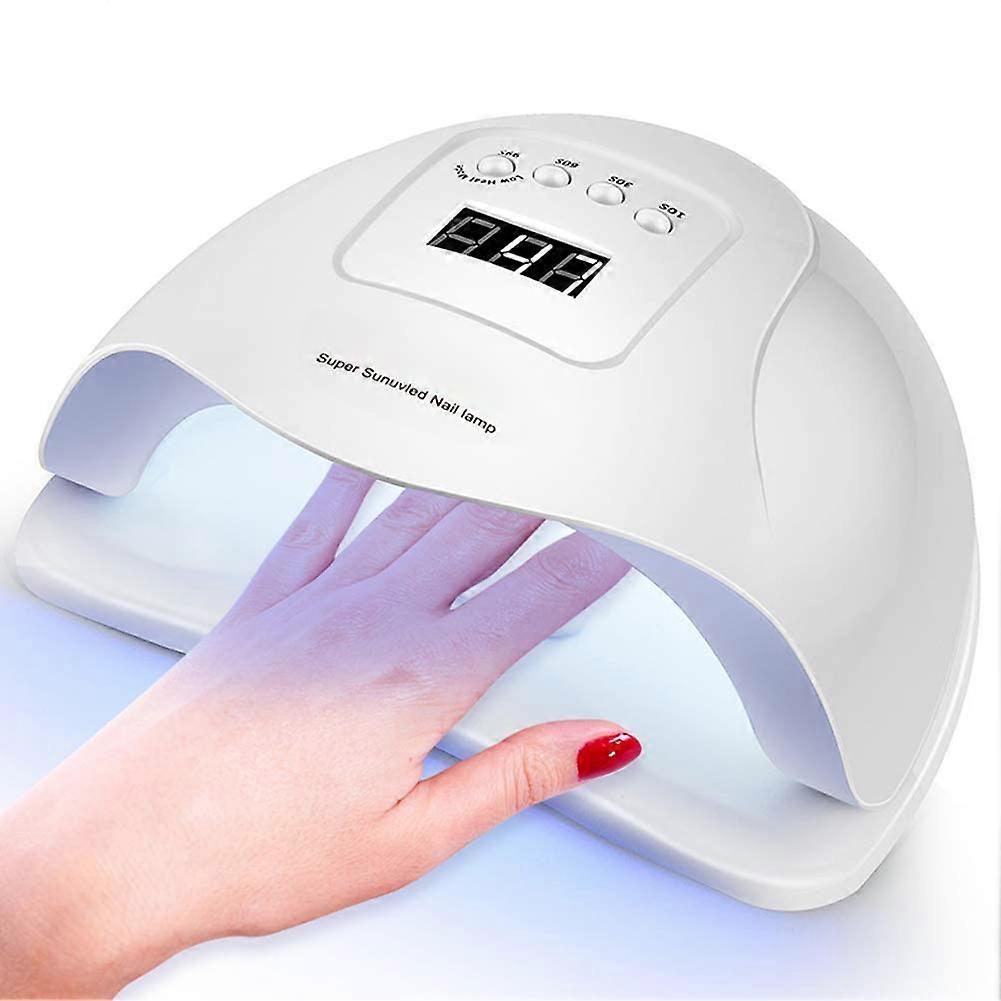 80W UV LED Nail Lamp for Gel Nails, Fast Curing Light with Auto Sensor and 4 Timer Settings