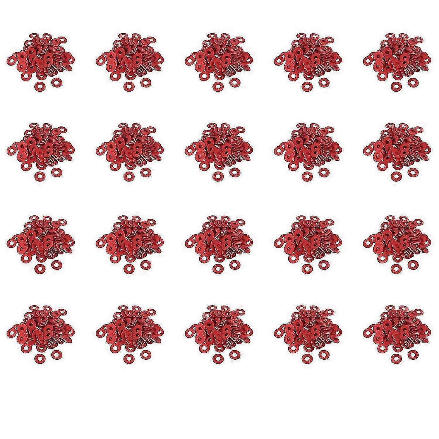 100 red motherboard screw insulating fiber washers