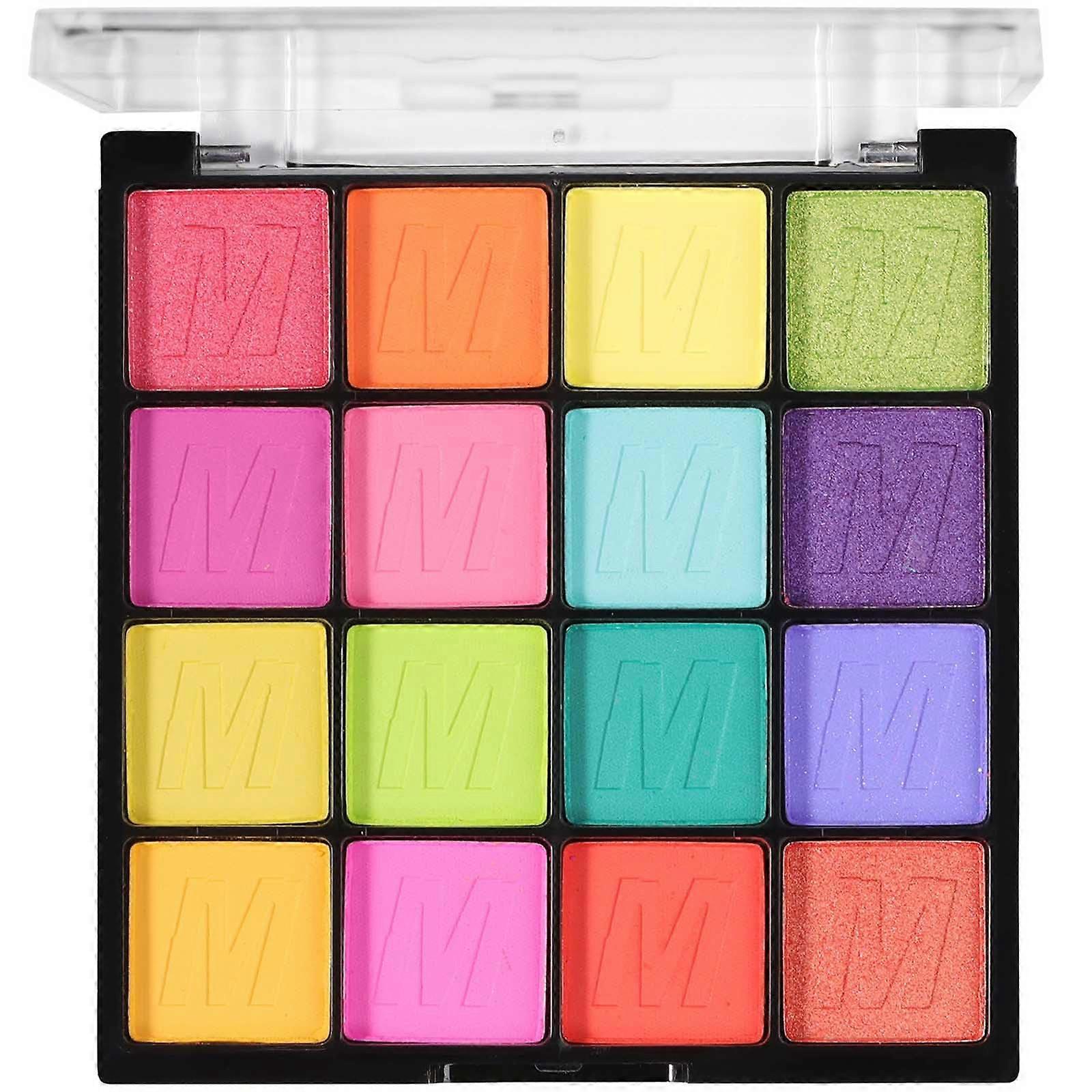 Rainbow Eyeshadow Palette 16 Colors  Pigmented Matte and Glitter LongLasting