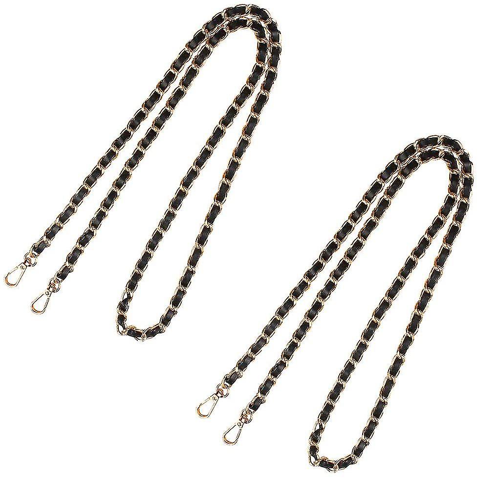 Replacement Handbag Chains 2 Pieces Metal Leather Bag Chains Shoulder Strap