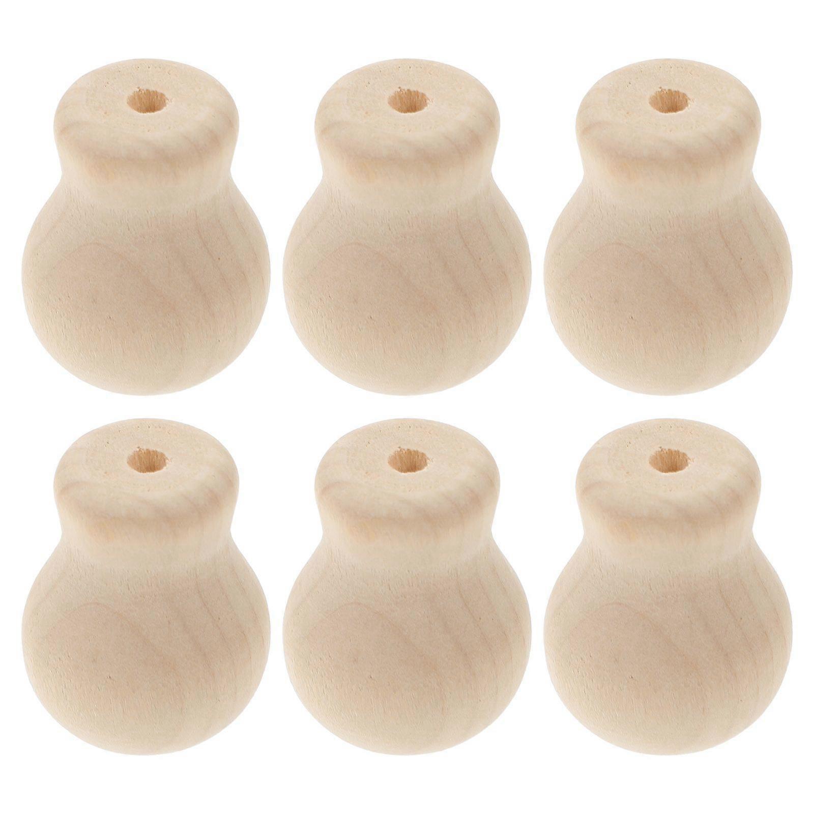 6pcs Blind Pull Cord Tassel Blind Pull Cord Wooden Knob Replacement Blinds Pull Cords Rustic Knobs