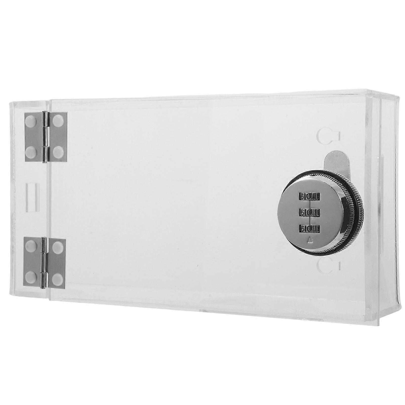 5Pcs Clear Cell Phone Lock Box Acrylic Storage Organizer for Secure Use