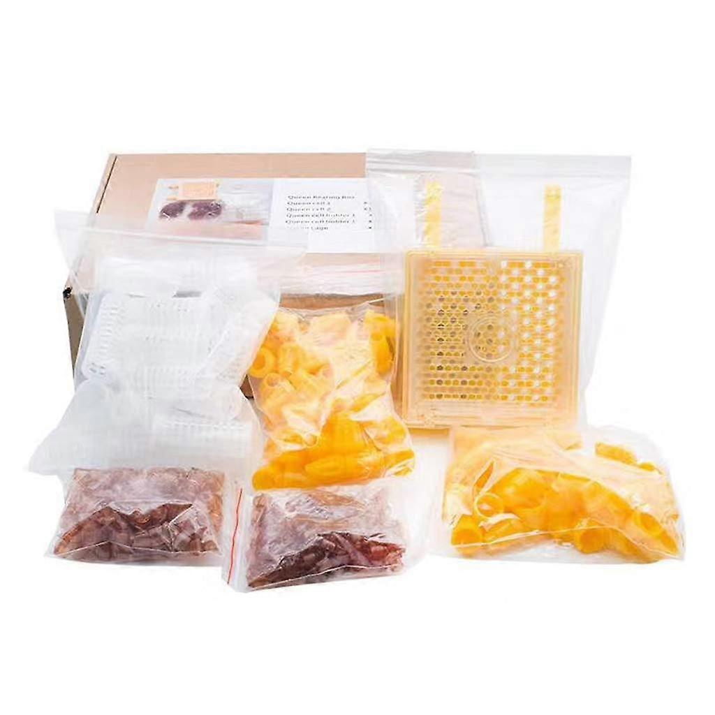 Queen Rearing Kit with Cell Cups, No Grafting Needed, Reusable Beekeeping Tools for Breeders