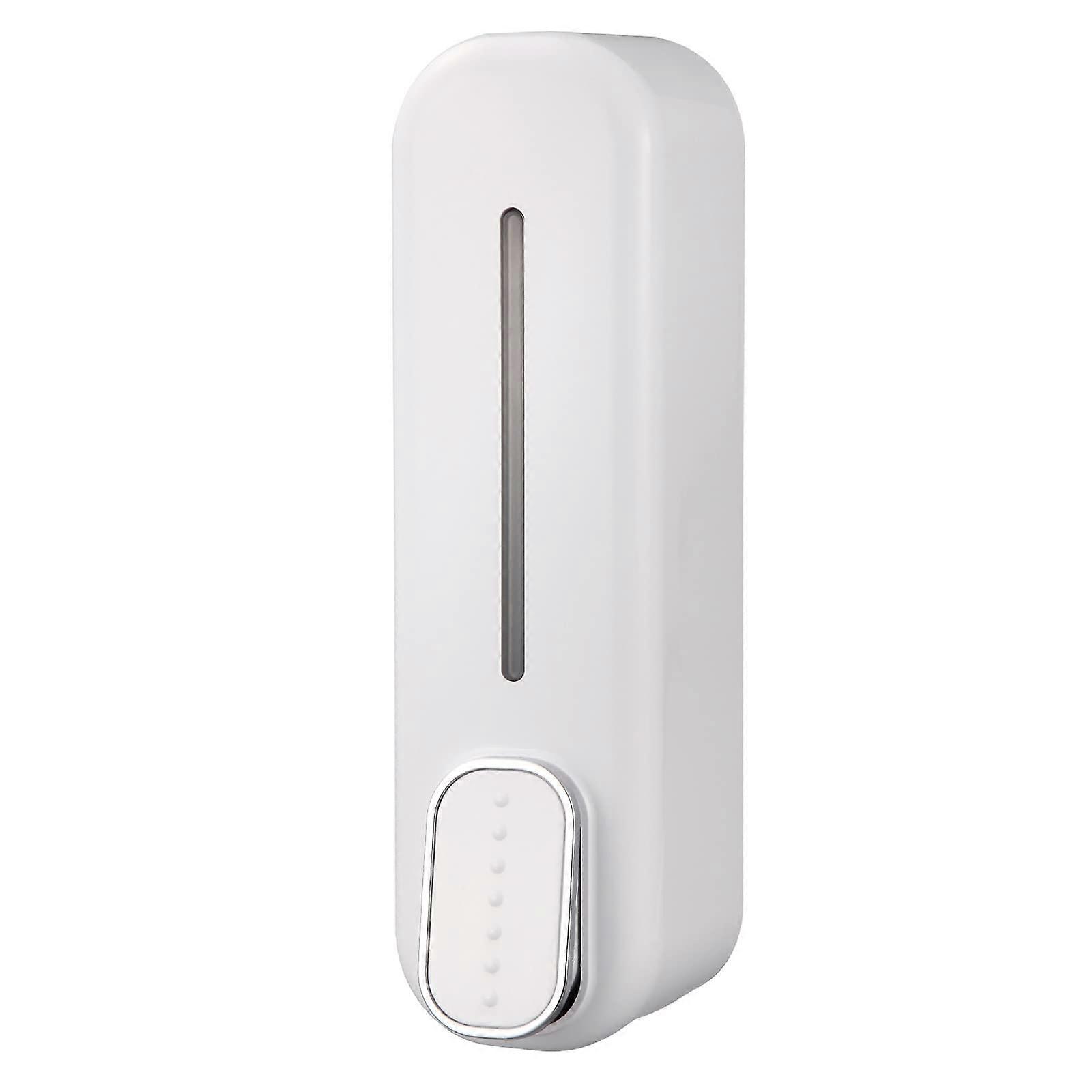 Wall Mounted Soap Dispenser, MultiLiquid Compatible, White Refillable for Office and Public Places