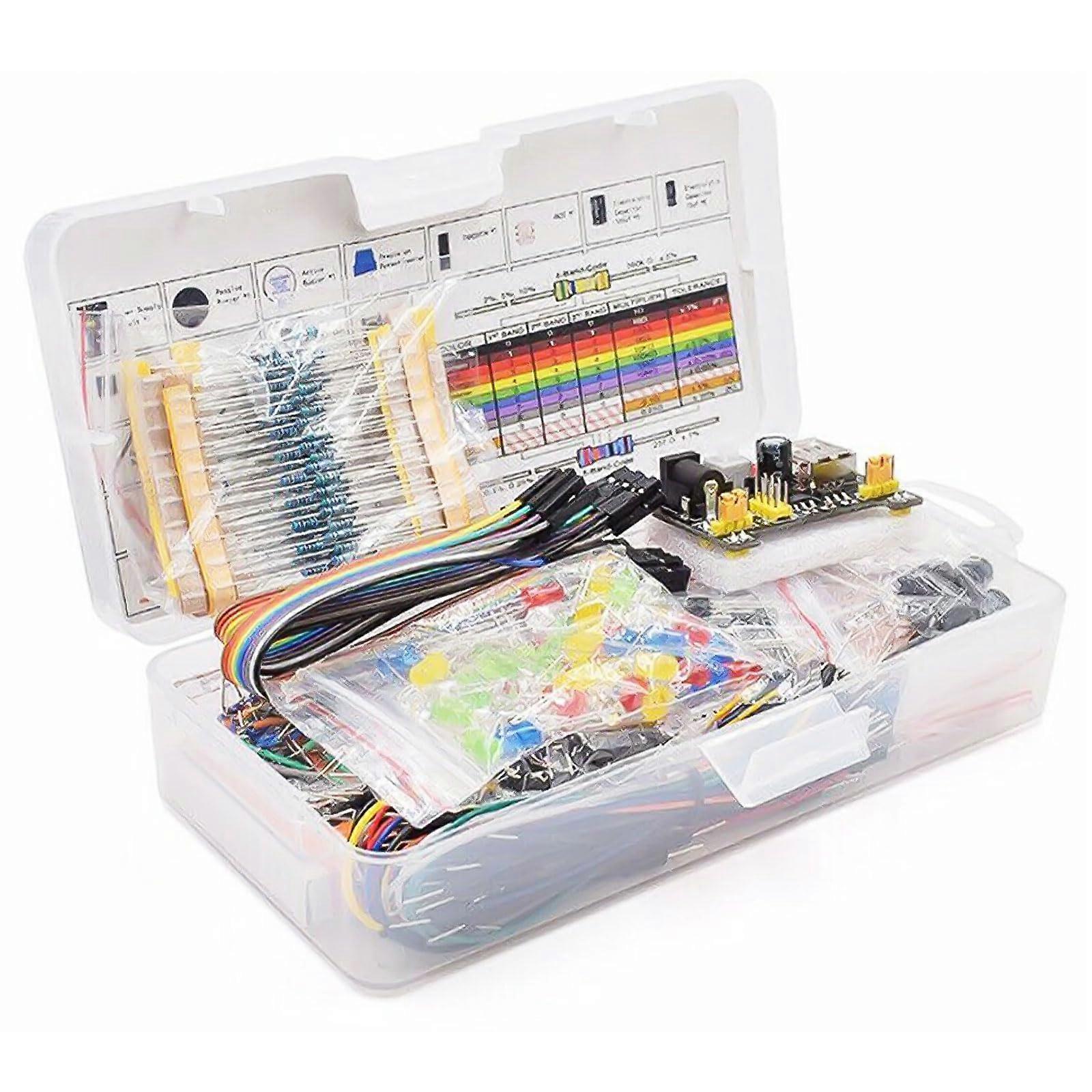 Breadboard Kit 830 Tie Point Solderless Prototyping Board for Circuit Projects and Practical Learning