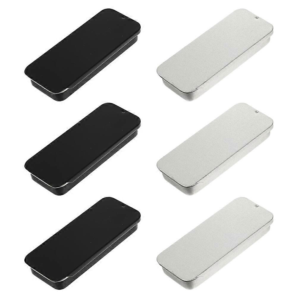 Push Lid Candy Tins Small Candy Box for Storage Use 6Pcs Iron Material