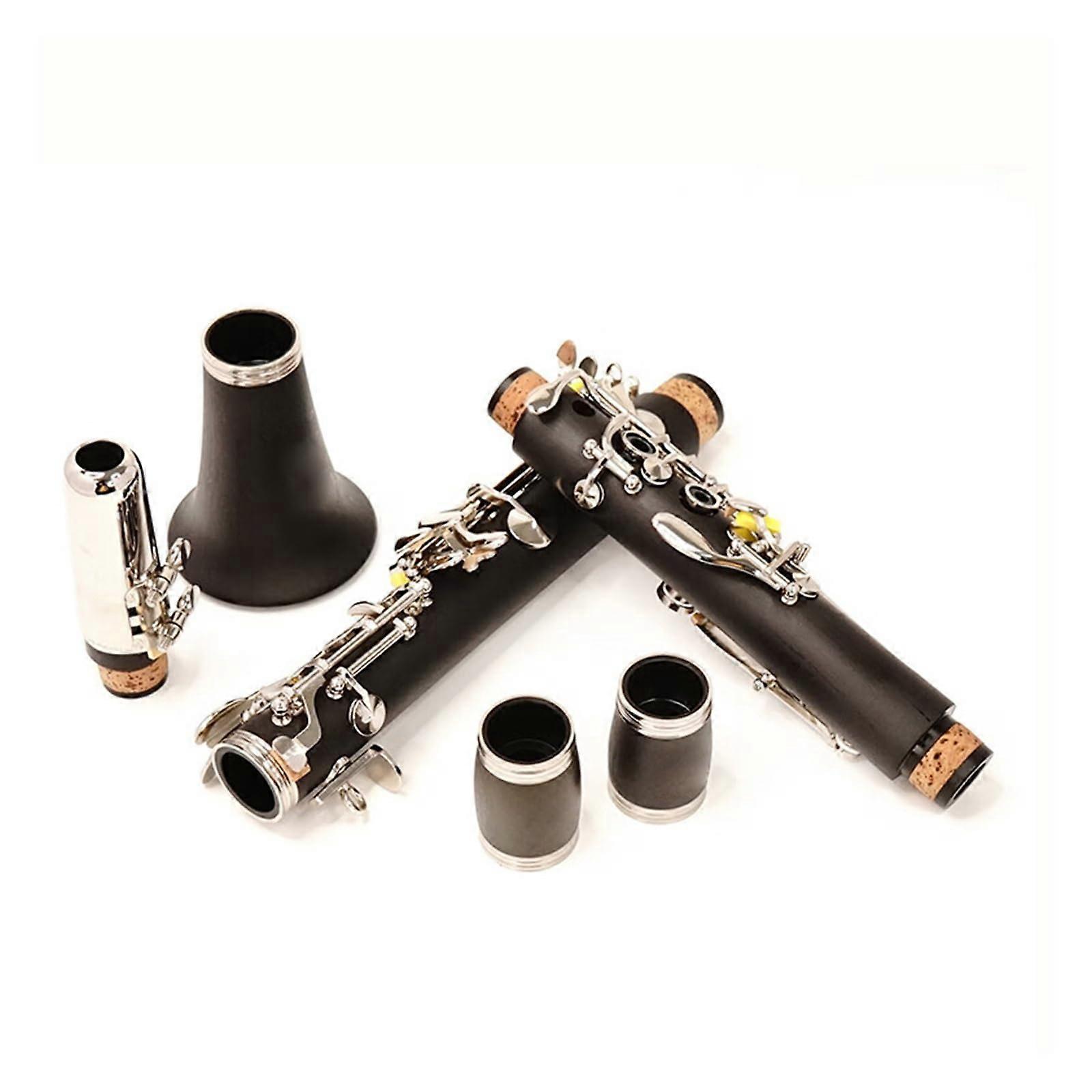 Beginner Clarinet C Key 17 Keys with Ergonomic Layout for Students, Expressive Clear Tone Design