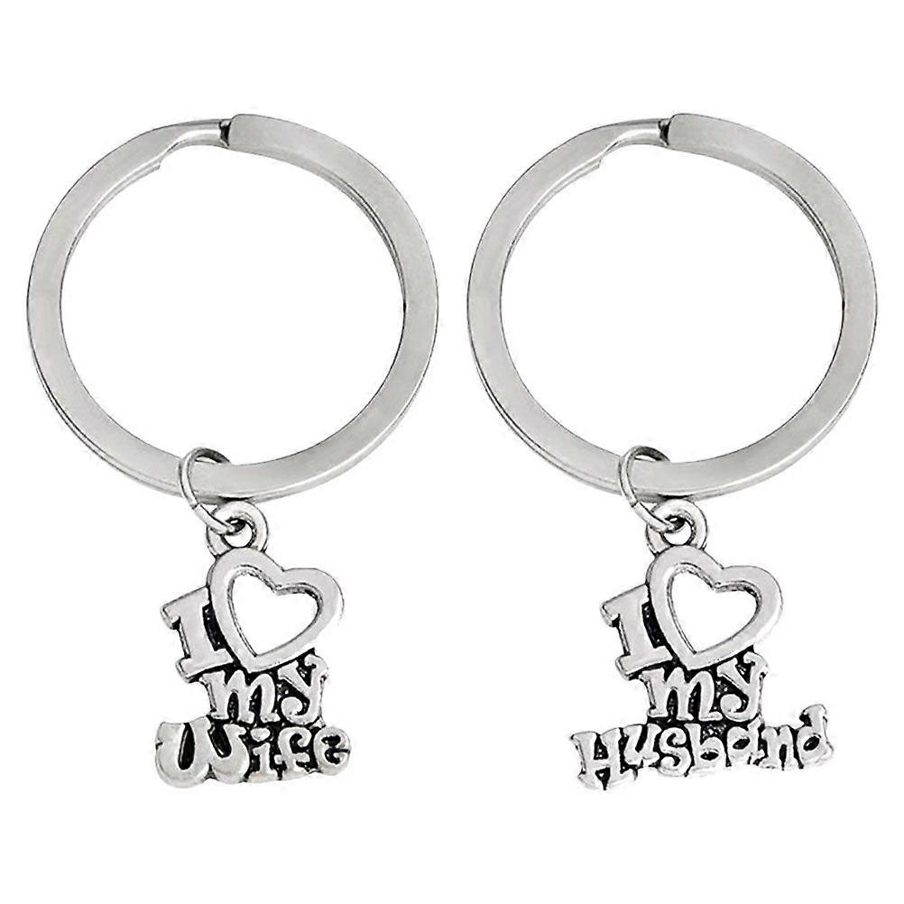 2pcs Valentines Day Keychains Valentines Style Key Ring Key Holder for Backpack