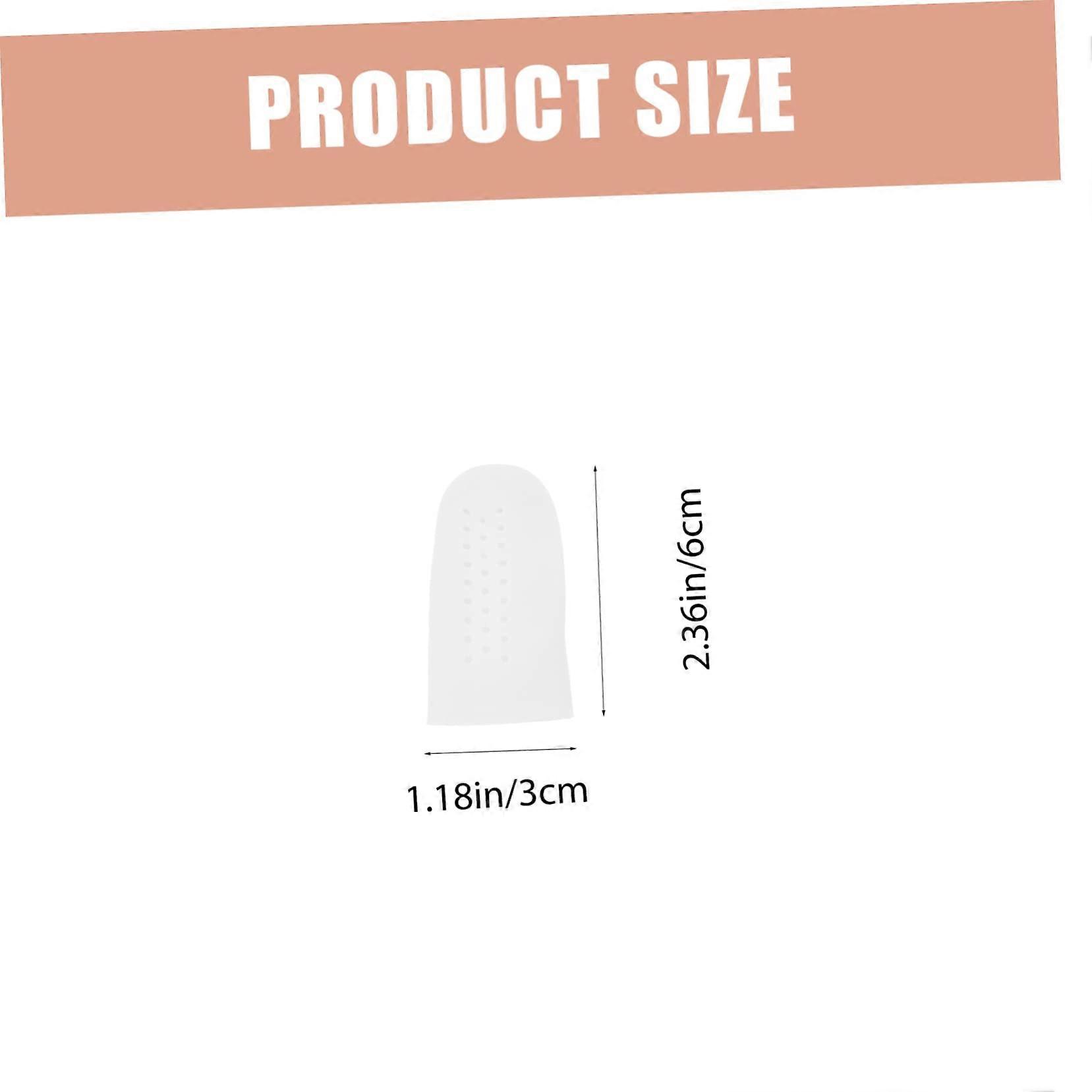 Silicone Toe Separator and Bunion Protector for Pain Relief, Alignment Support, White 8 Pairs