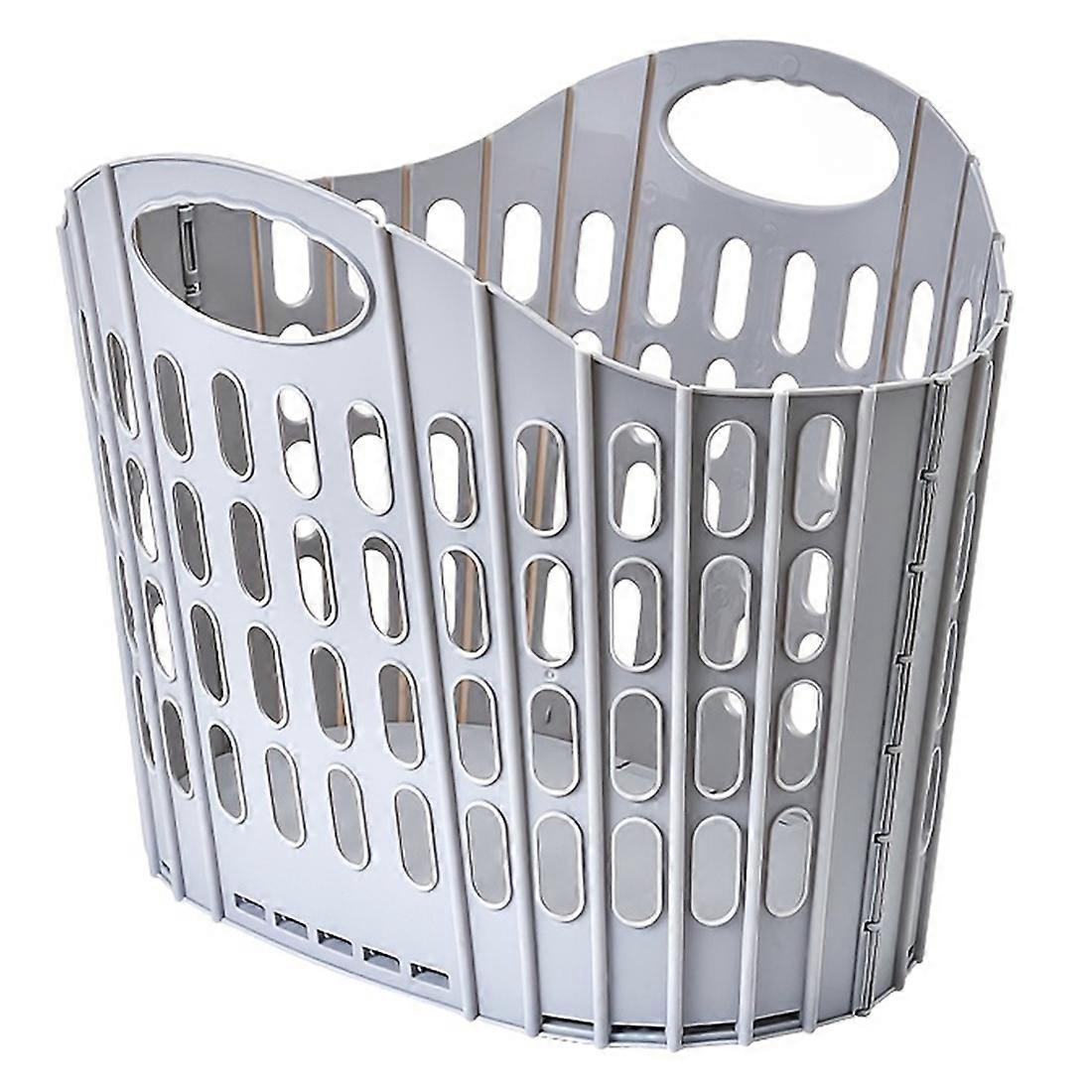 Bohemian Style Foldable Laundry Basket with Handle - Durable Plastic Rectangular Design, Breathable and Lightweight