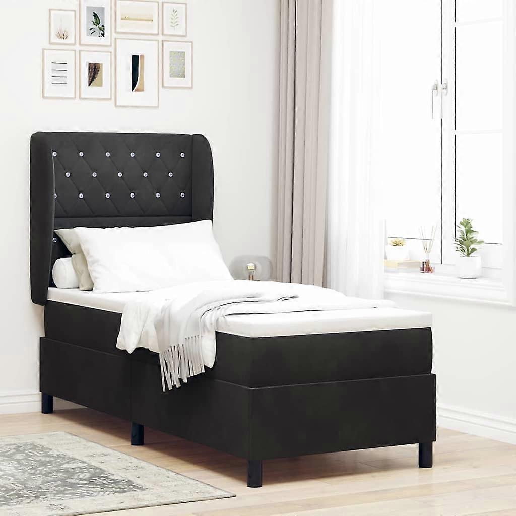 Boxspringbett mit Matratze Schwarz 200 x 80 cm Polyester