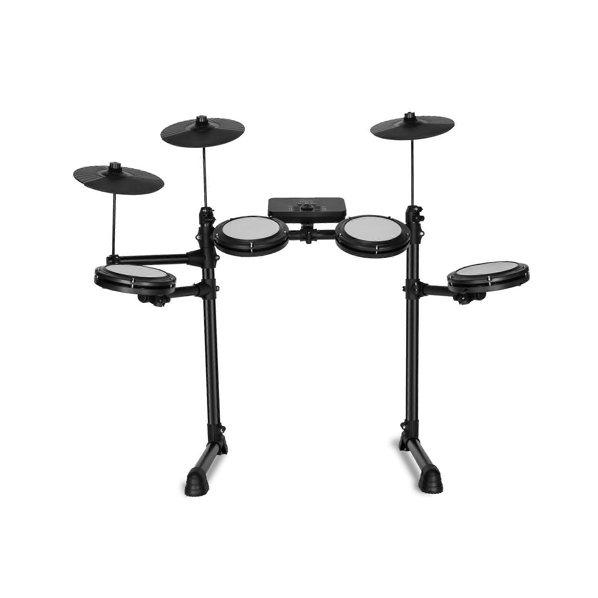 Electronic Drum Kit with Silent Practice Mode, Foldable Design and Professional Mesh Pads for Home