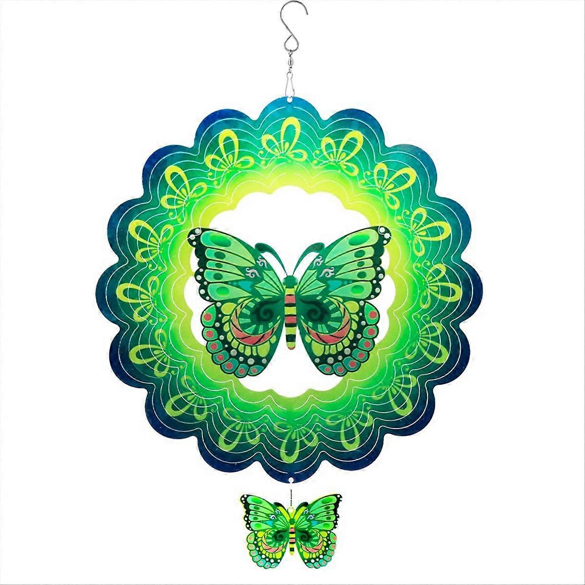 3D Wind Spinner Spiral For Garden Decor Rotating Hanging Wind Chimes