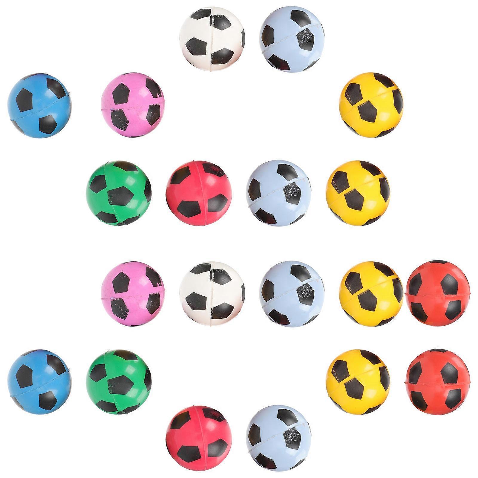 Bouncy Balls Rubber Soccer Balls for Playing 20Pcs Assorted